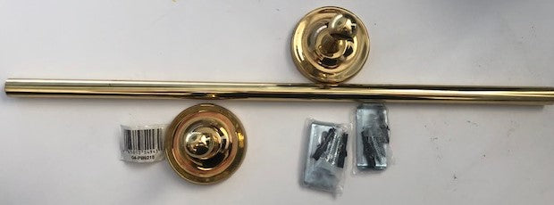 Taymor 04-PB8218 Classique Concealed Series 18" x 5/8" Towel Bar Polished Brass