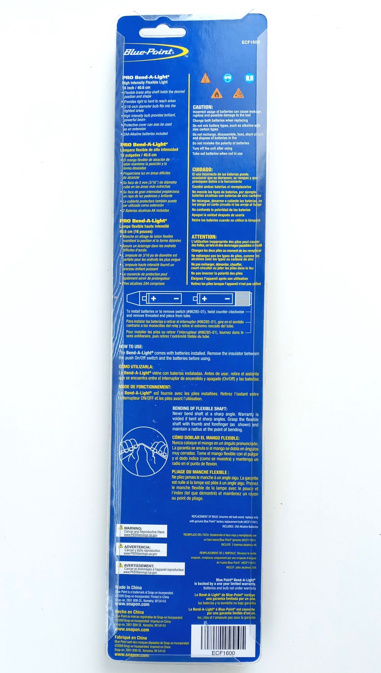 Blue Point Pro Bend-A-Light 16" Inspection Light ECF1600