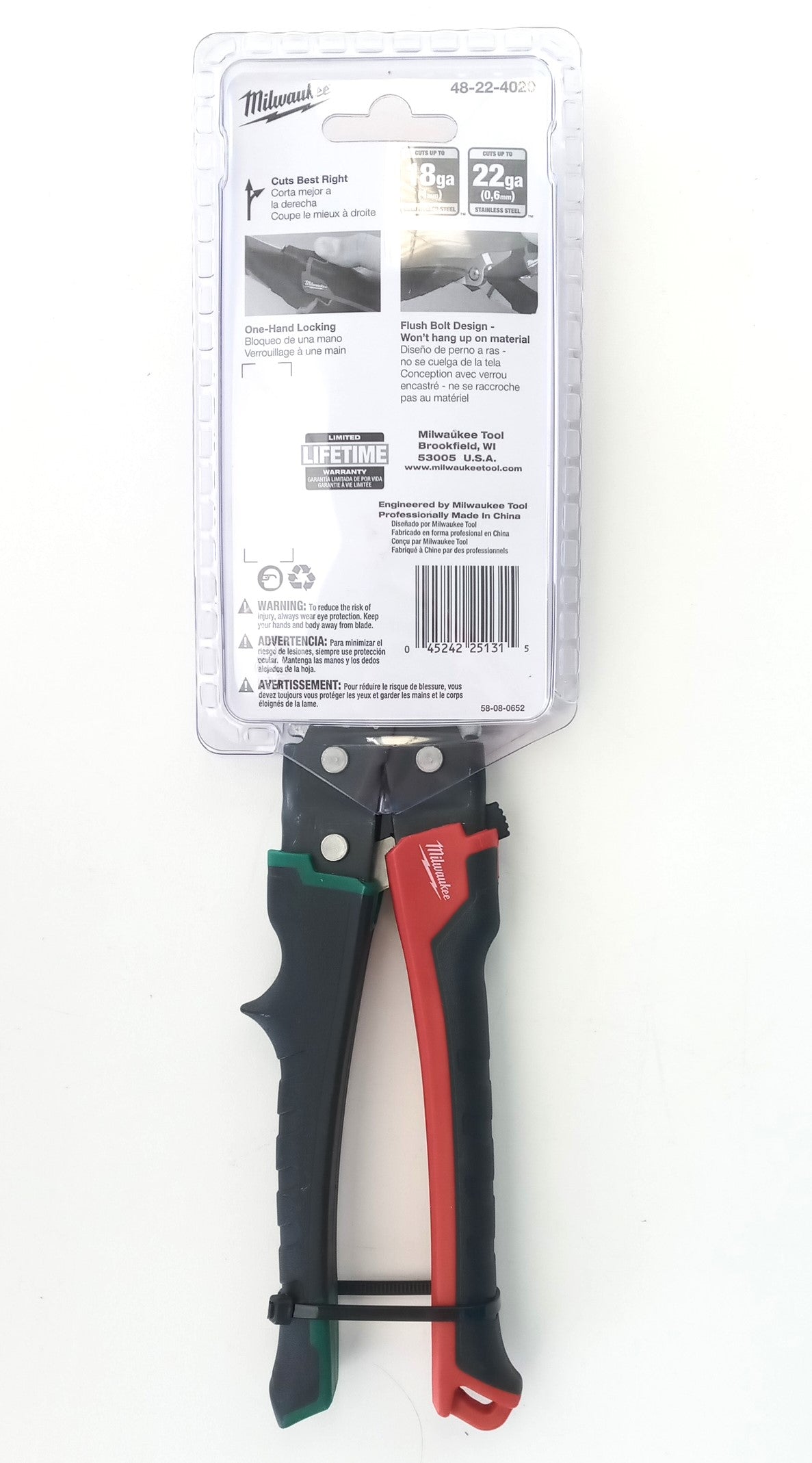 Milwaukee 10" Right Cutting Aviation Snips 48-22-4020