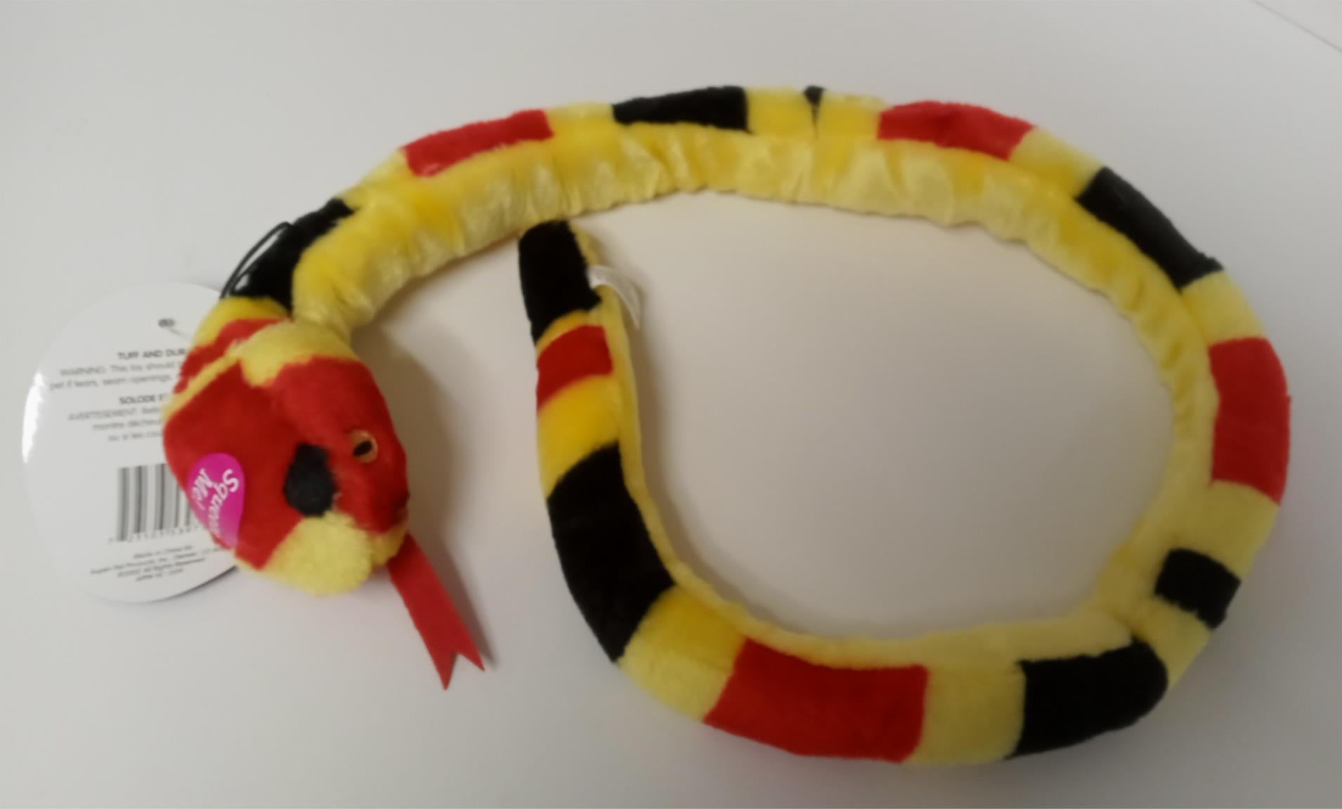 Booda 53979 Soft Bite Plush Snakes For Dogs Assorted Colors