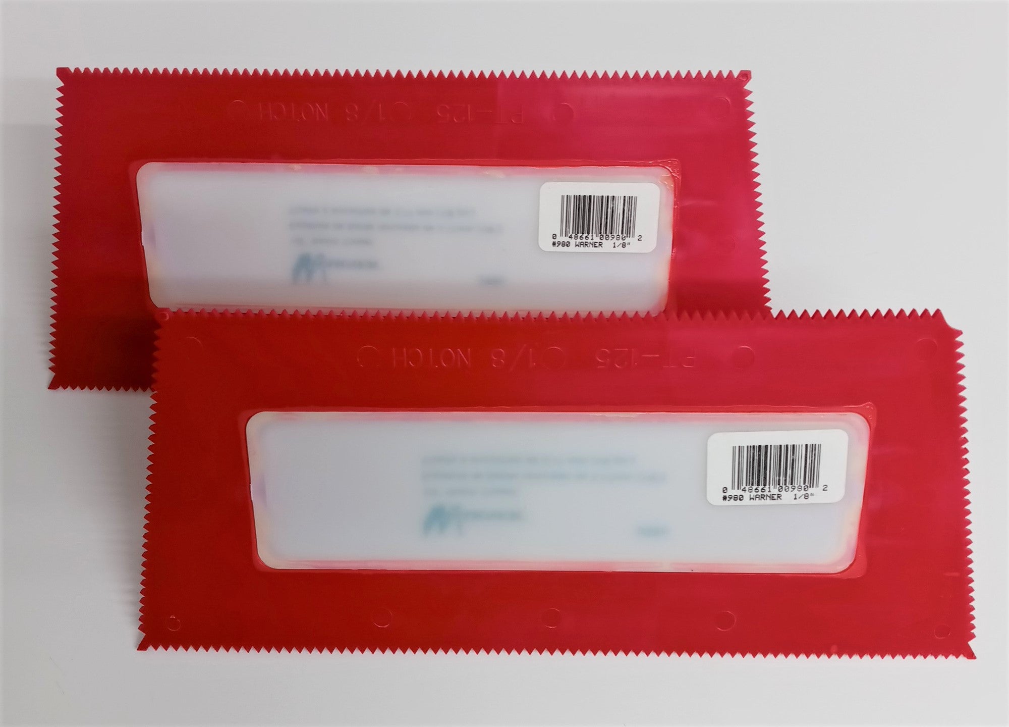 Warner 980 1/8" Notch Trowel 2pcs. USA