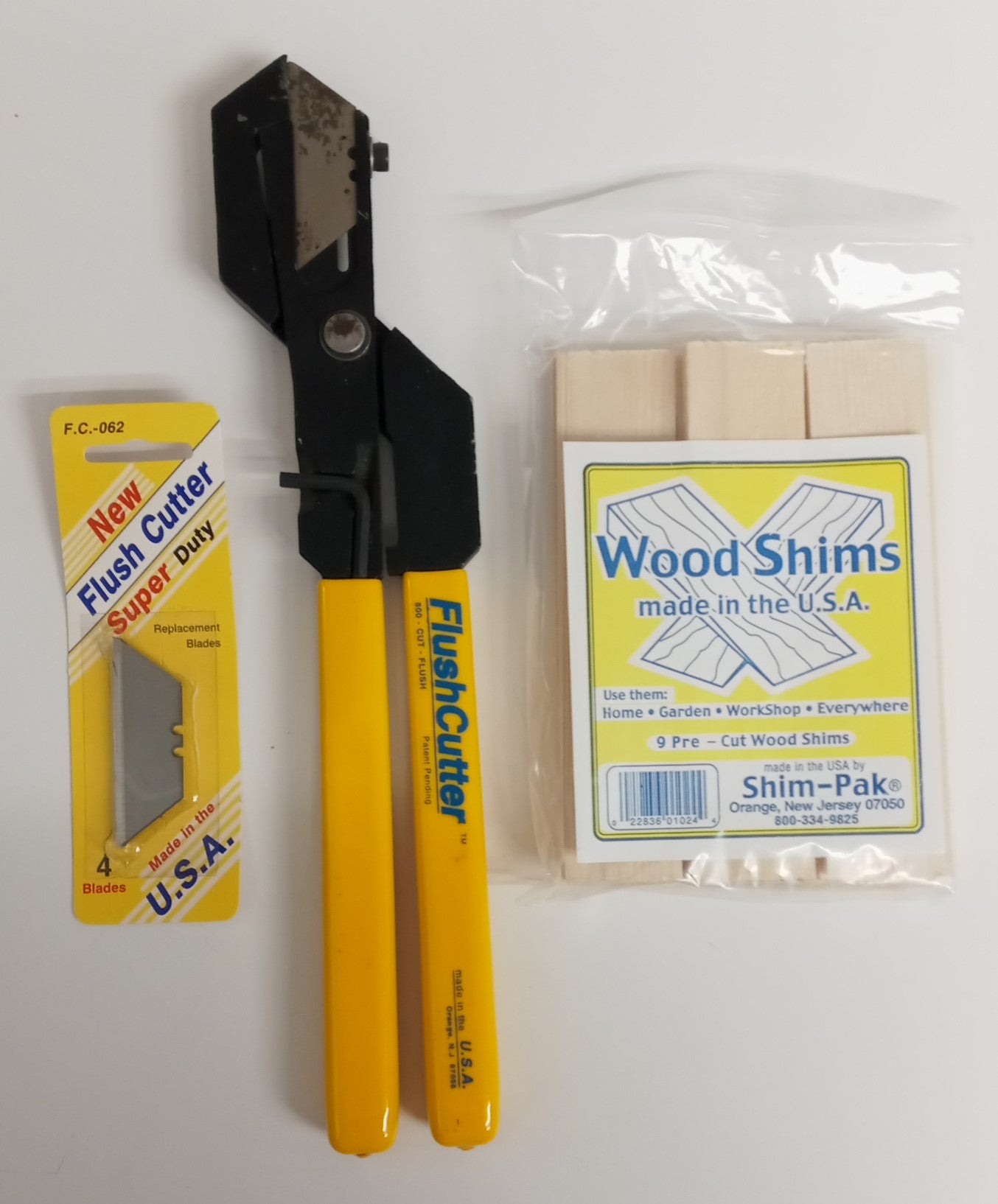 Flush Cutter 06294 Wood Shim Cutter With 9 Shims 01024 & 4 Blades 062 USA