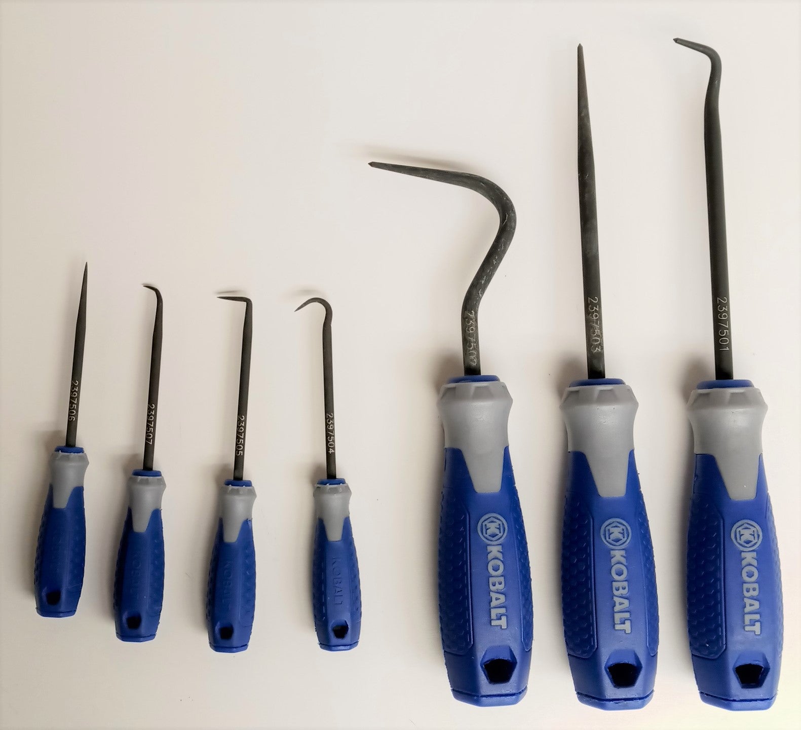 Kobalt 23975 7pc Hook & Pick Set Cushioned Handle