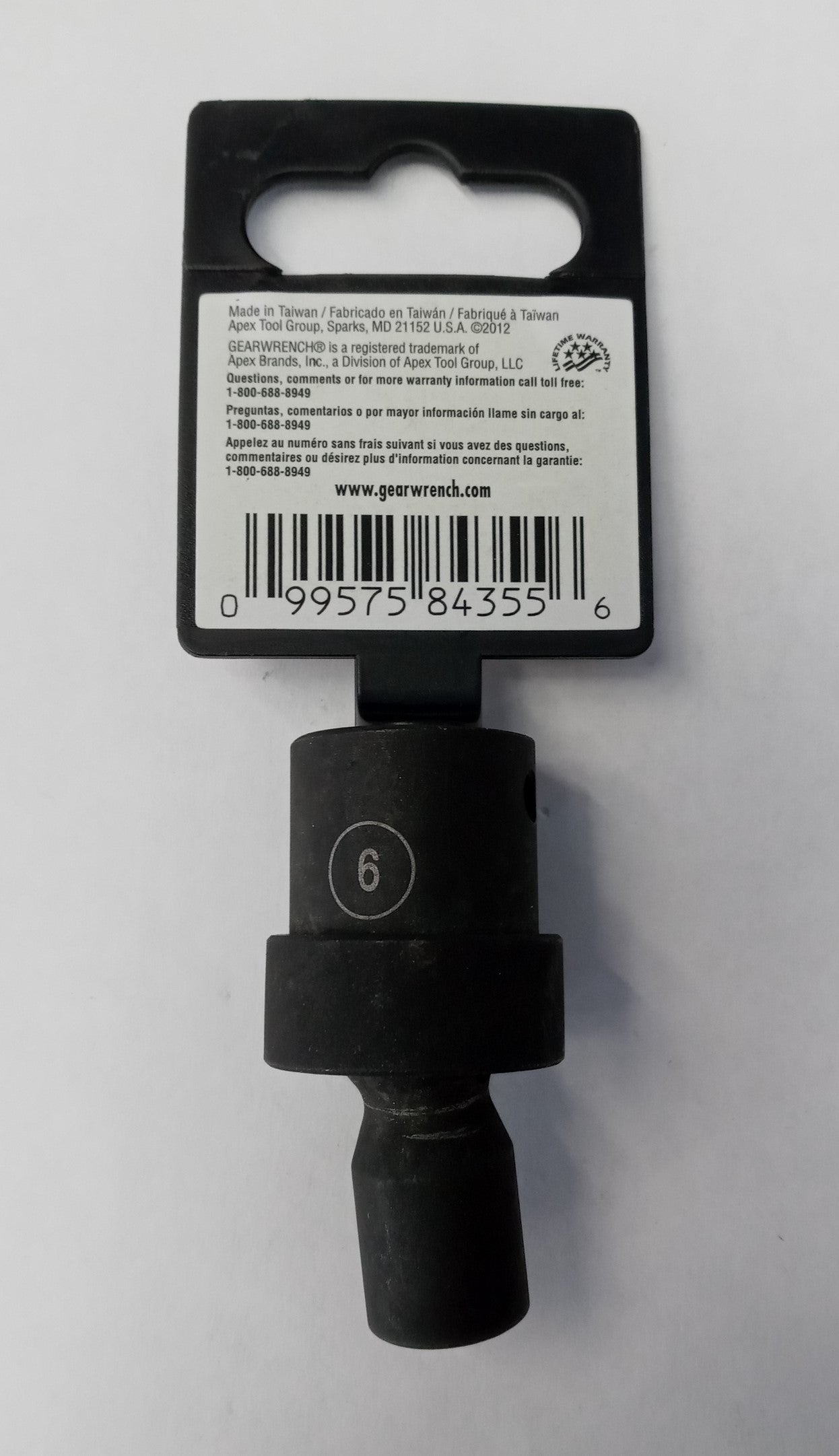 GearWrench 84355 Universal Impact Socket 3/8" Drive x 9mm 6pt.