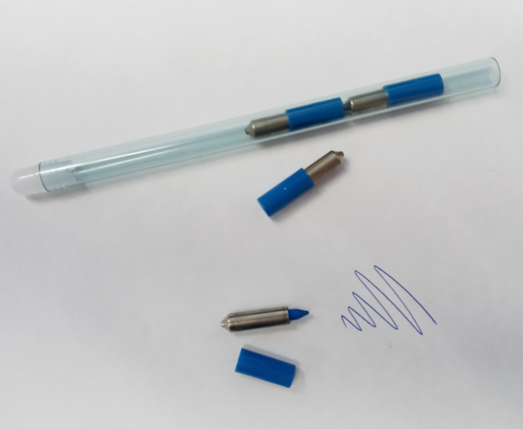 Mitutoyo 527511C Blue Ball Point Recording Pen 4pc Replacement Set for DPS