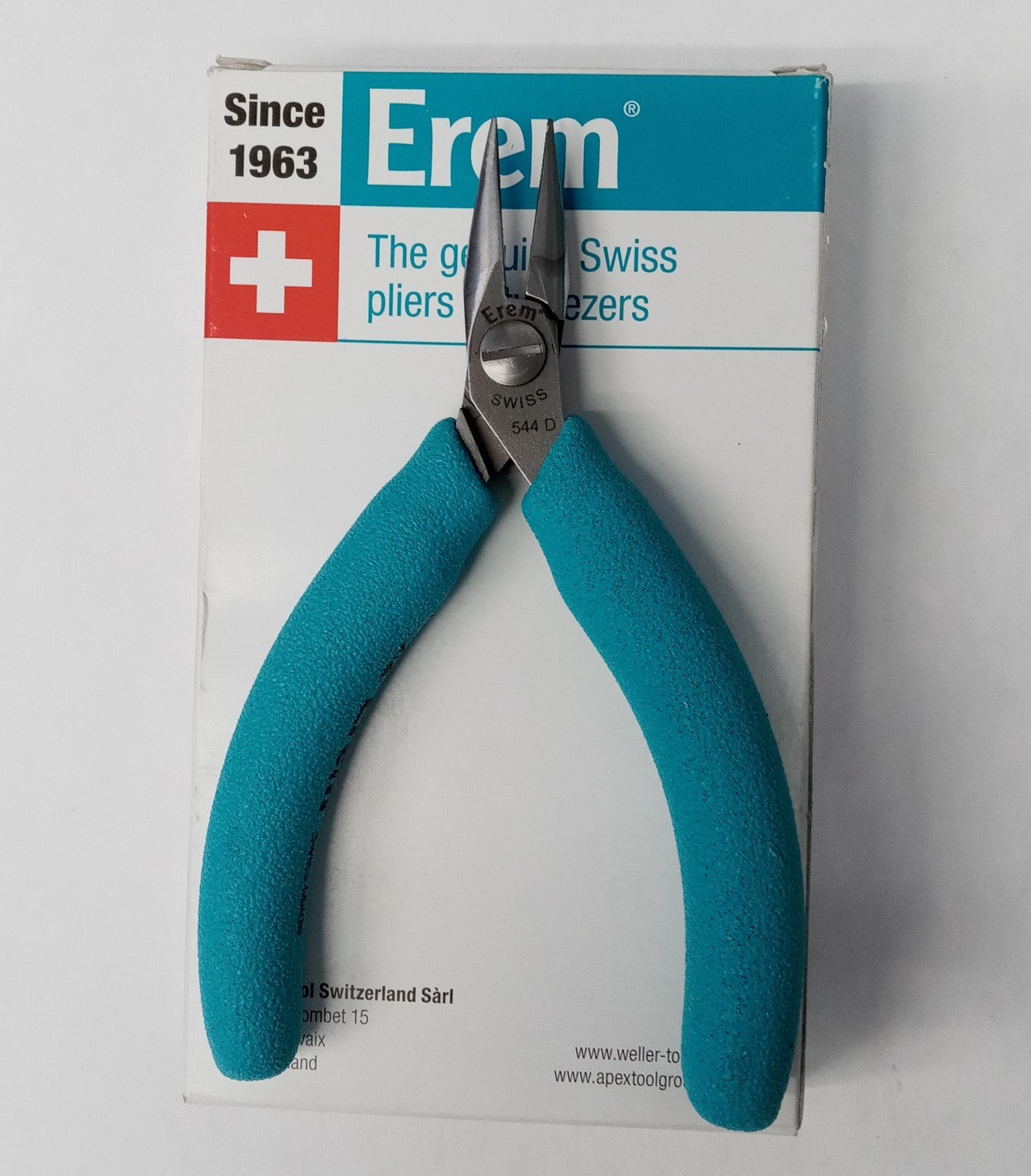 Erem 544D Chain Nose Plier Slotted 0.905" Jaw Length Swiss