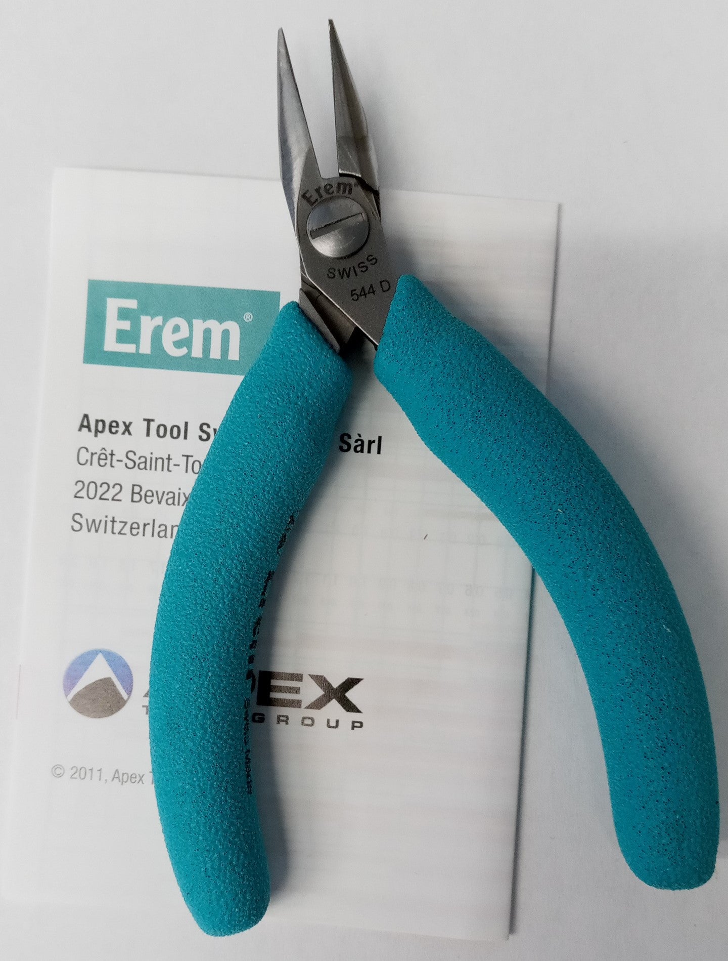 Erem 544D Chain Nose Plier Slotted 0.905" Jaw Length Swiss