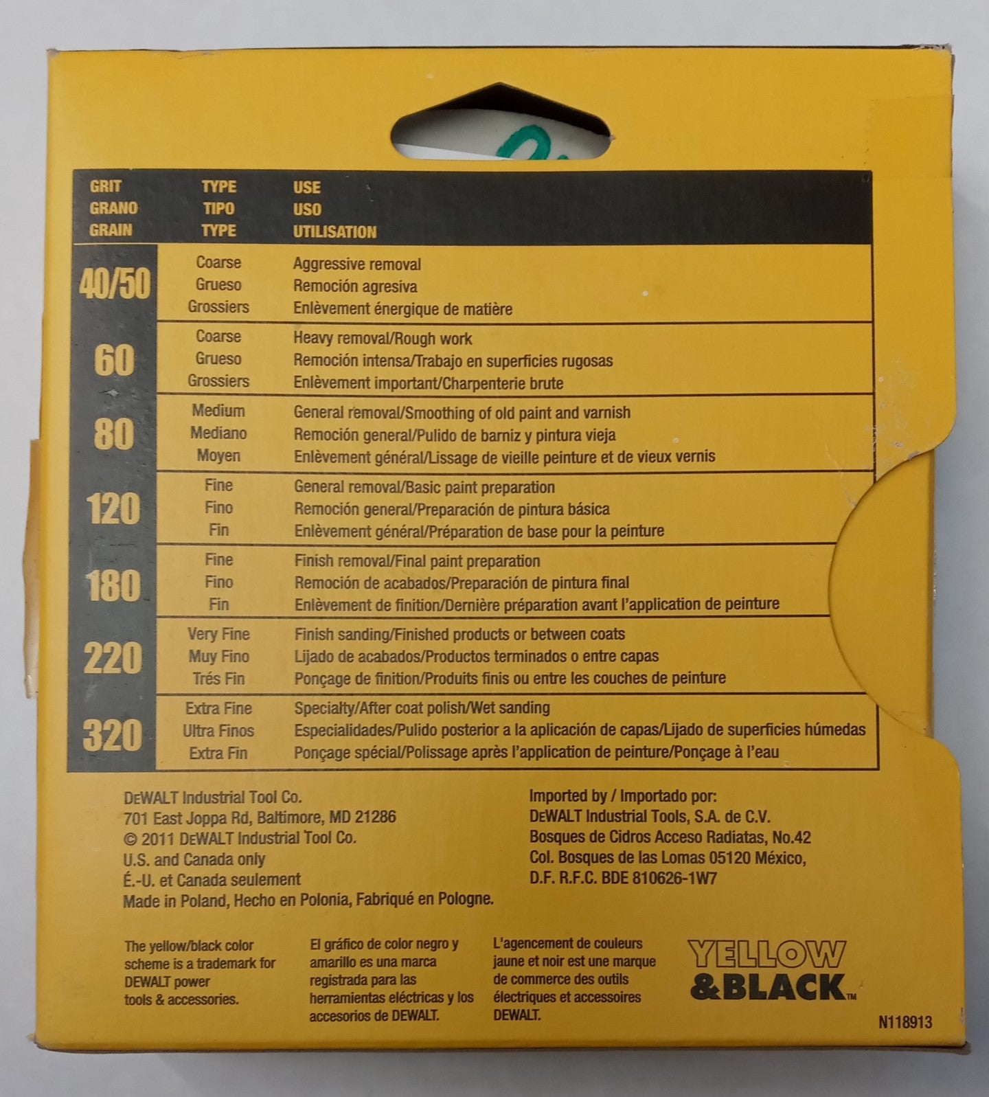 DeWalt DWAS50120 5" x 120 Grit No Hole Stick-On Sanding Discs 20pk