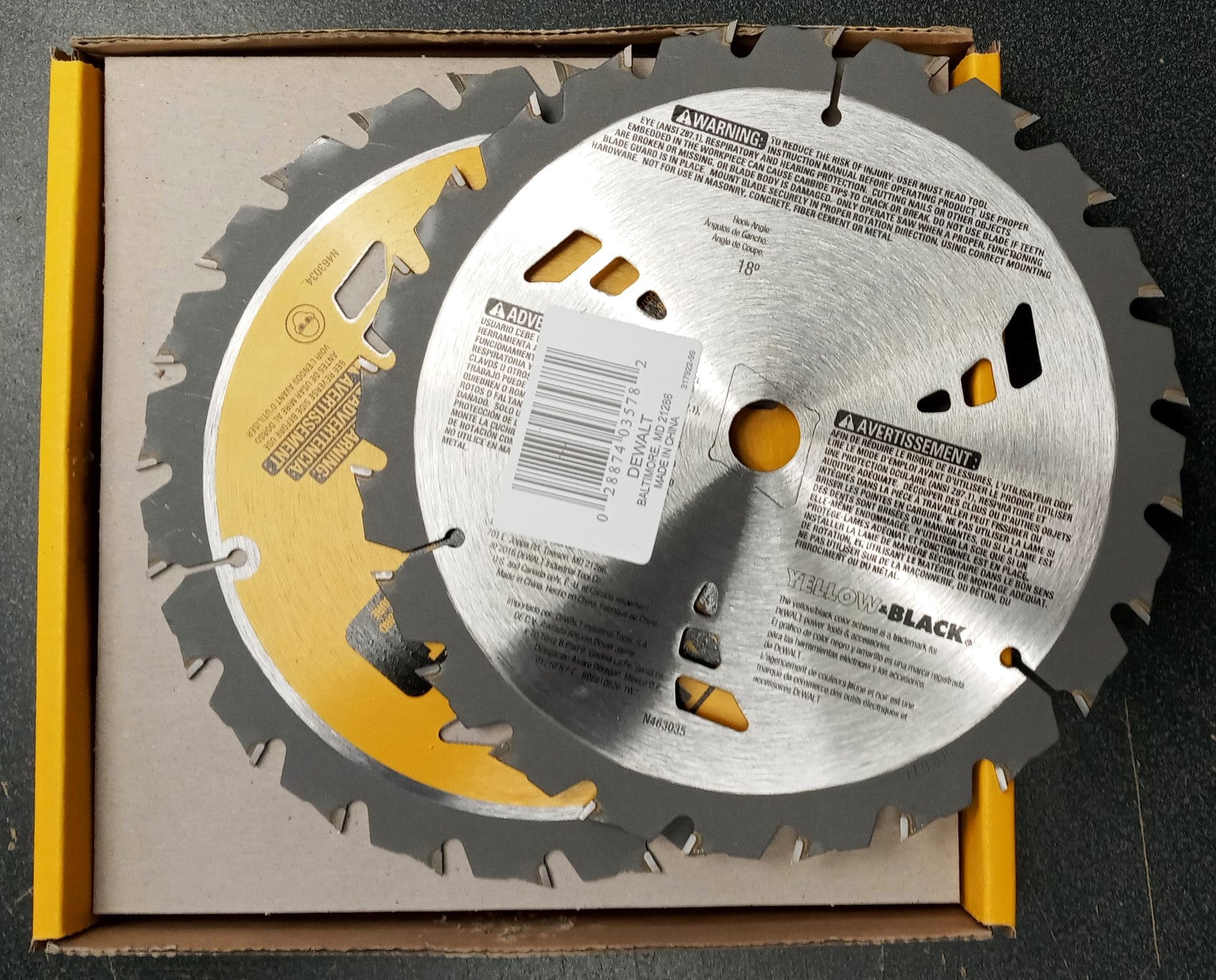 DeWalt DW3578B10 7-1/4" x 24T Carbide Framing Saw Blade 10pcs