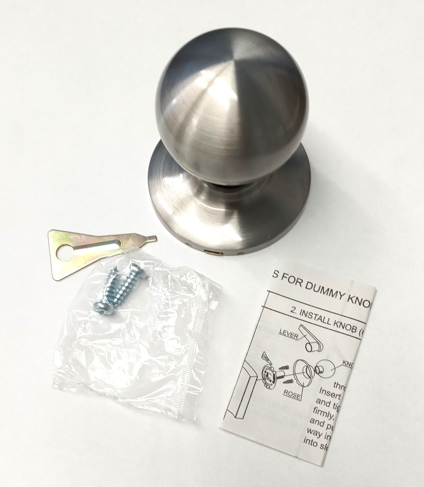 Taymor 36-4407SN Dummy Knob Door Handle Satin Nickel Builder Series