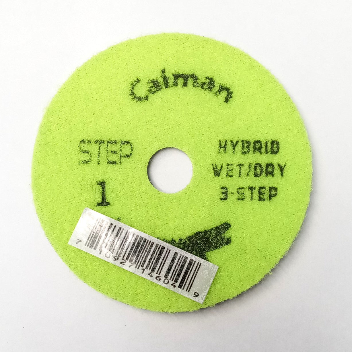 Caiman 14604 4" Wet Polishing Pad Hybrid 3-Step Step 1 Lime