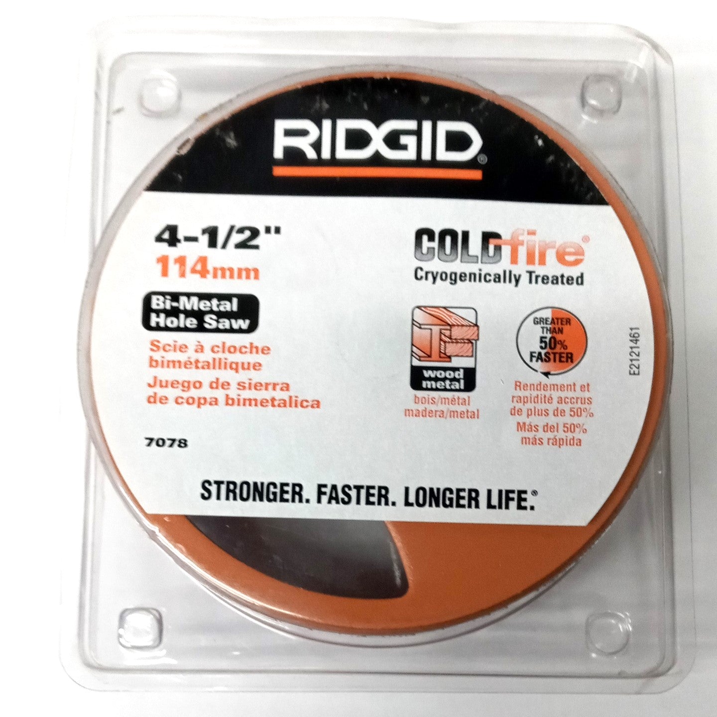 Ridgid 4-1/4" 7077 Hole saw Bi-Metal Cobalt Industrial Grade Steel