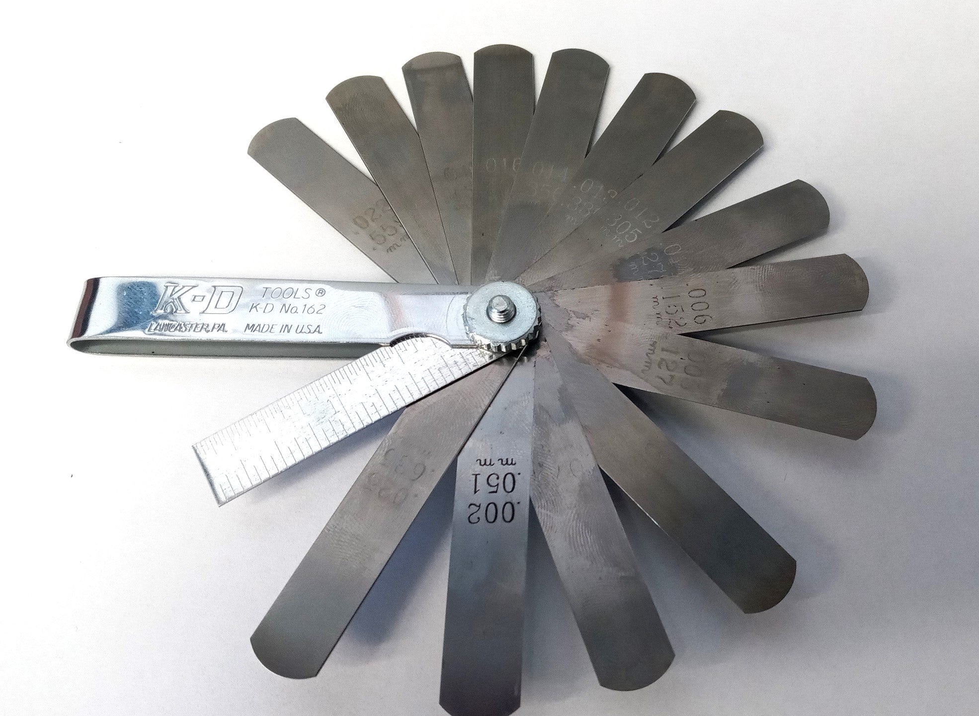 KD Tools 162 15 Blade Feeler Gauge 0.002 to 0.025" USA