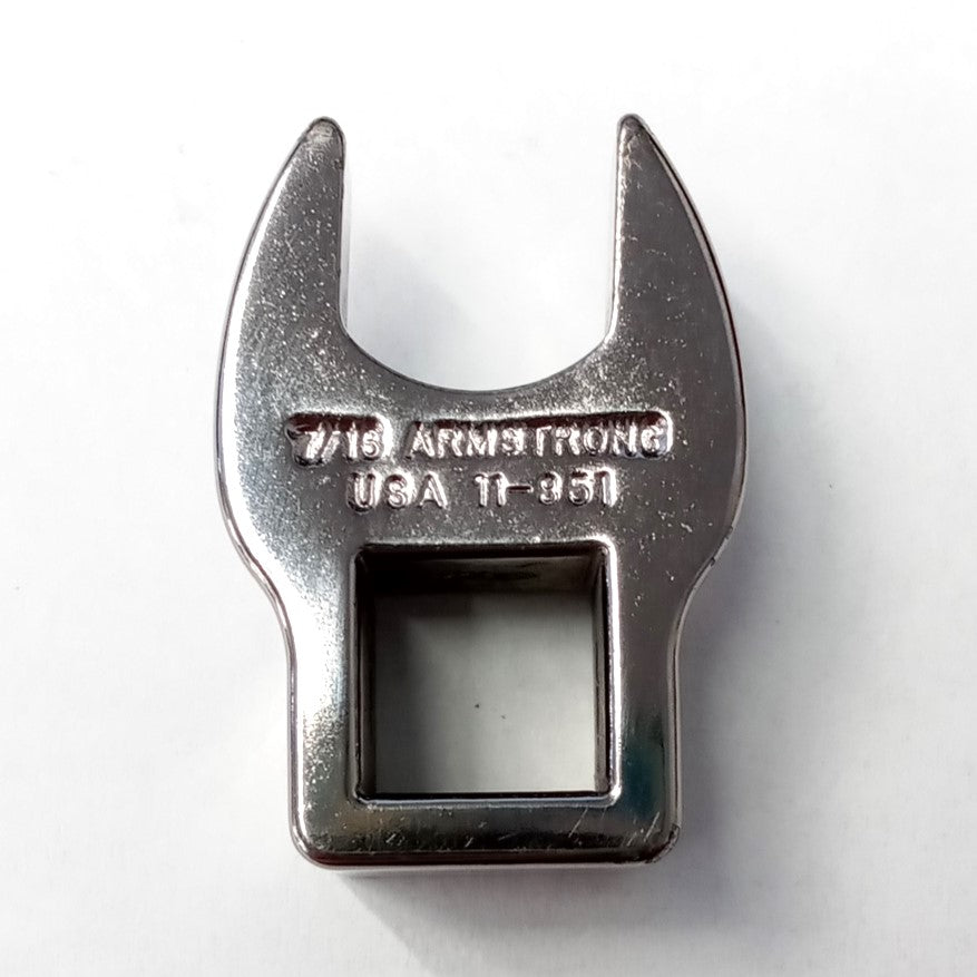 Armstrong Tools 11-851 7/16" SAE Open-End Crowfoot Wrench - 3/8" Drive USA