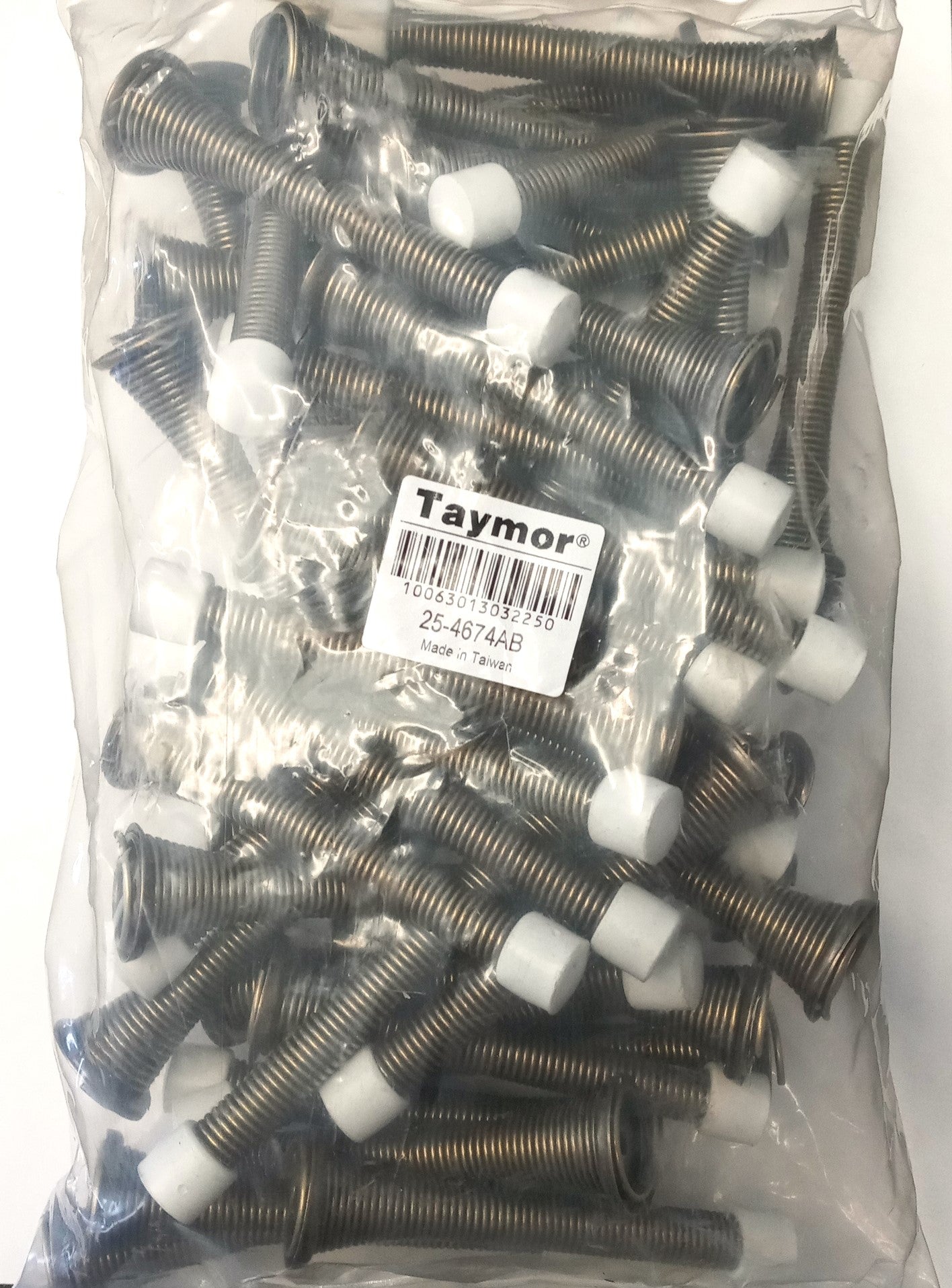 Taymor 25-4674AB Antique Brass 3-3/4" Spring Door Stop Taiwan 50pcs.