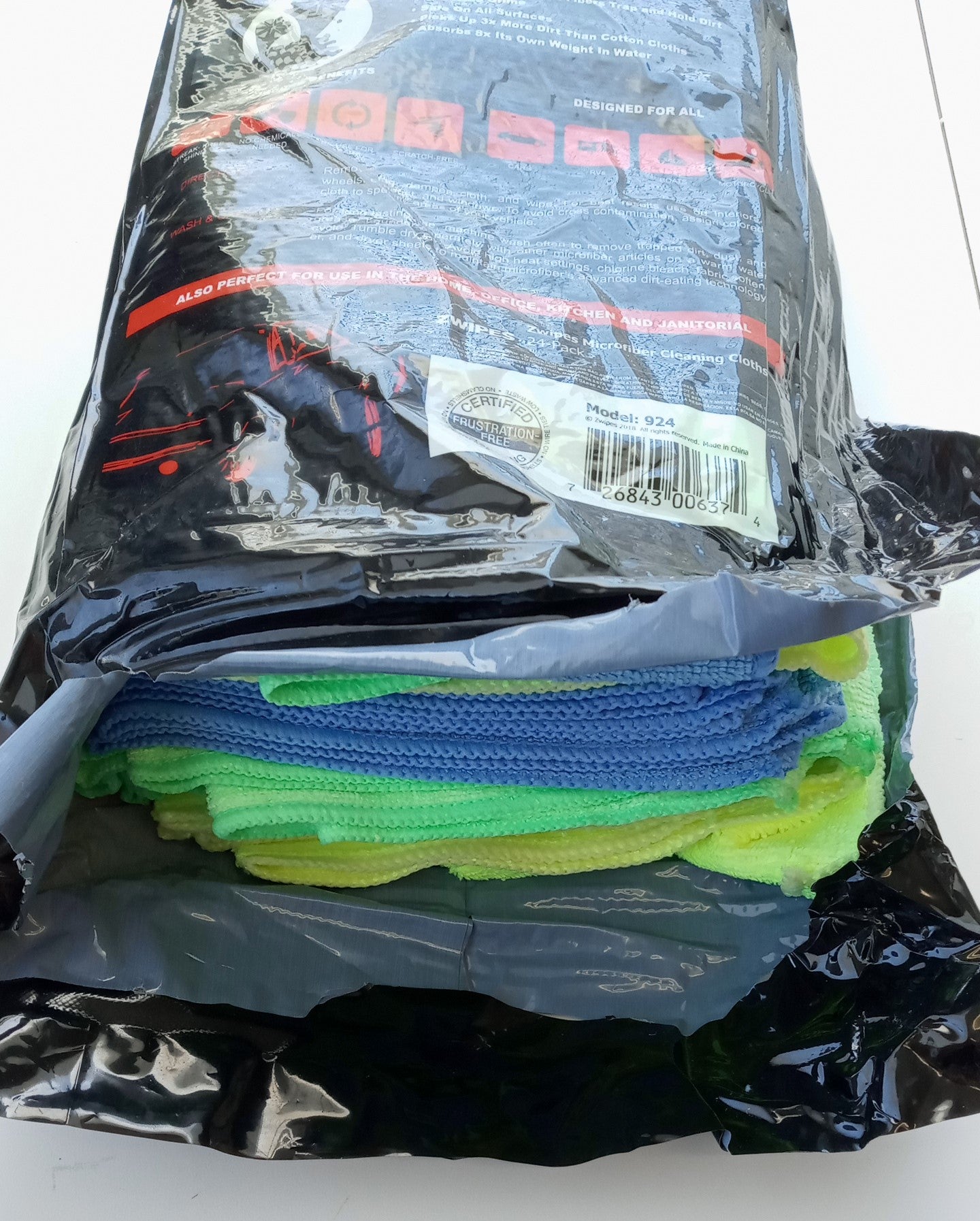 Zwipes 924 Multicolor Microfiber Cleaning Cloths