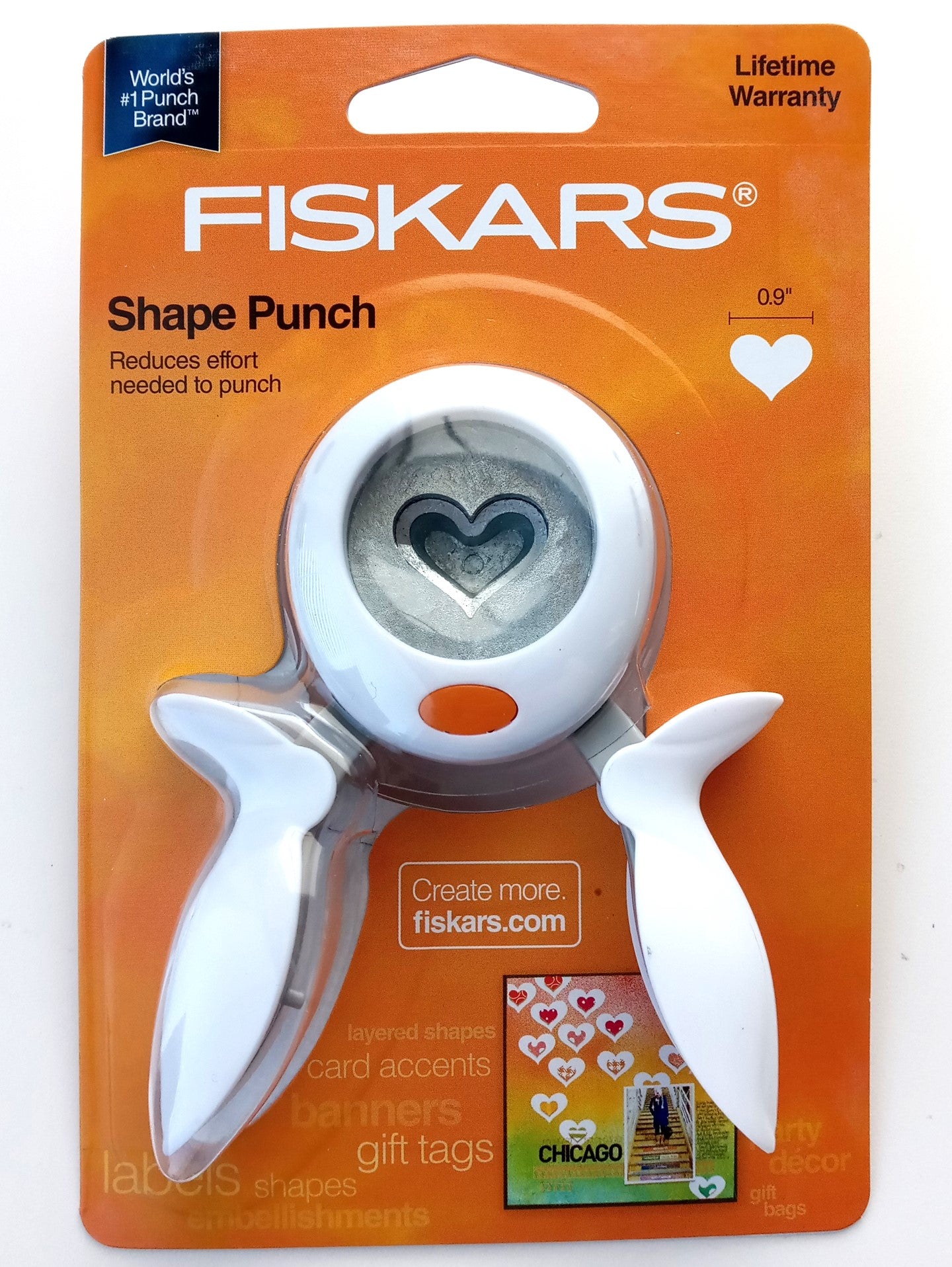 Fiskars 1" Circle and Heart Shapes Squeeze Punch Combo Set 174420 & 174360