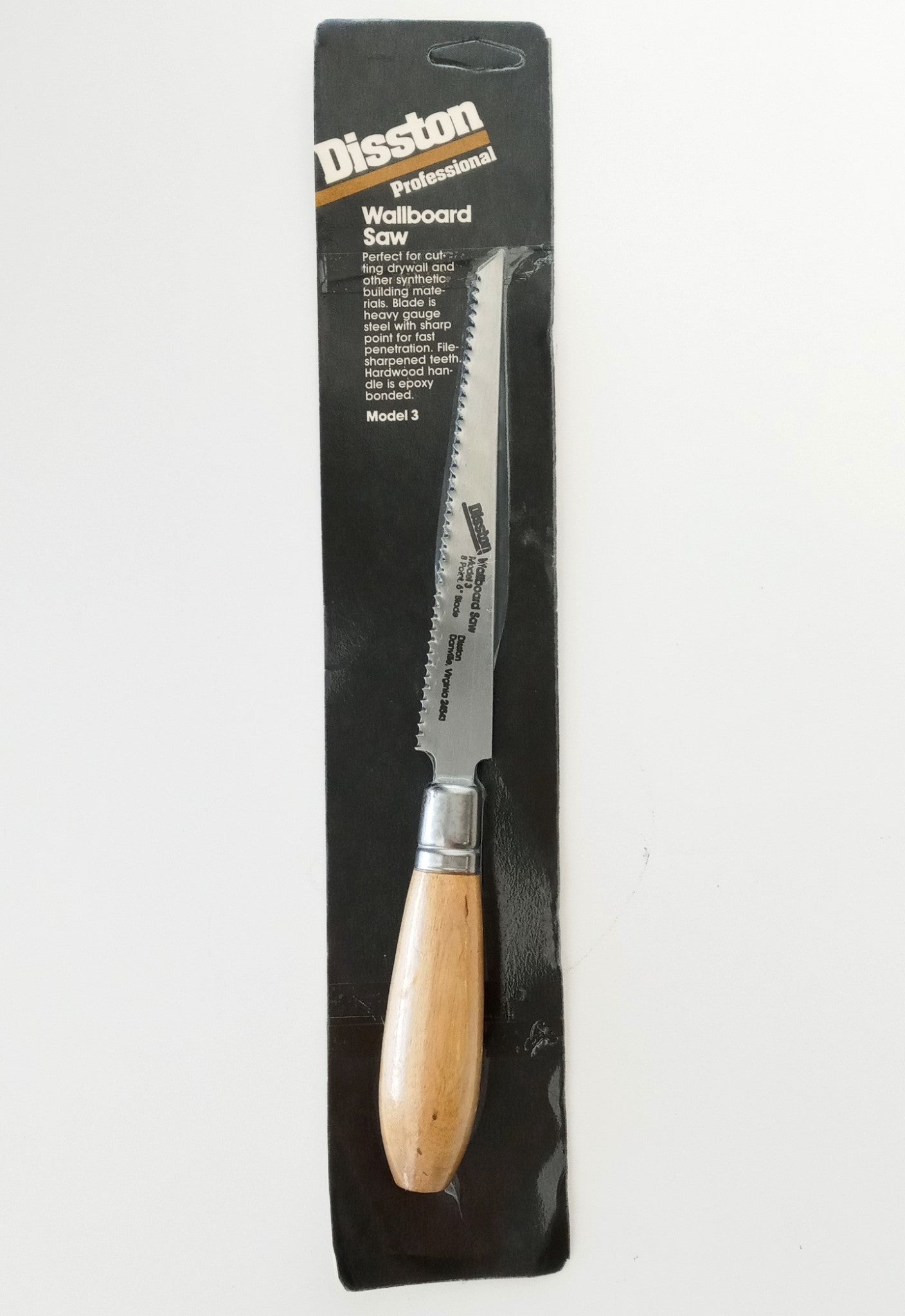 Disston Model 3 Professional Wallboard Saw 8 Point 6" Blade USA