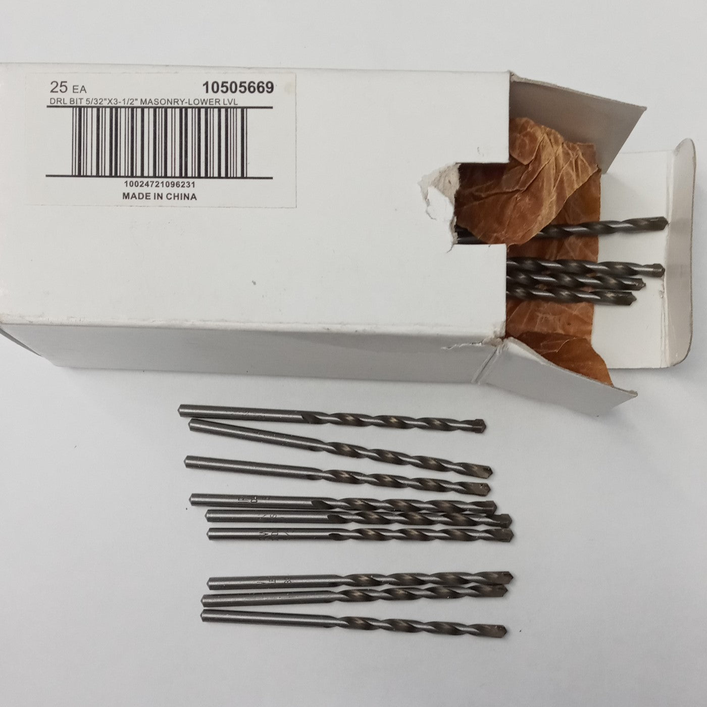 Irwin 10505669 5/32" x 3-1/2" Carbide Tip Masonry Drill Bits 25pcs.