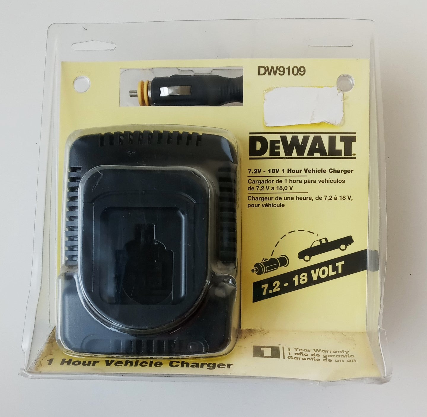 Dewalt DW9109 One Hour Vehicle Car Truck Battery Charger 7.2v-18v