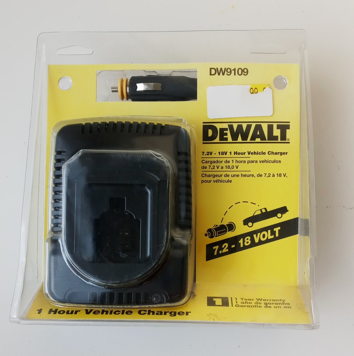 Dewalt DW9109 One Hour Vehicle Car Truck Battery Charger 7.2v-18v