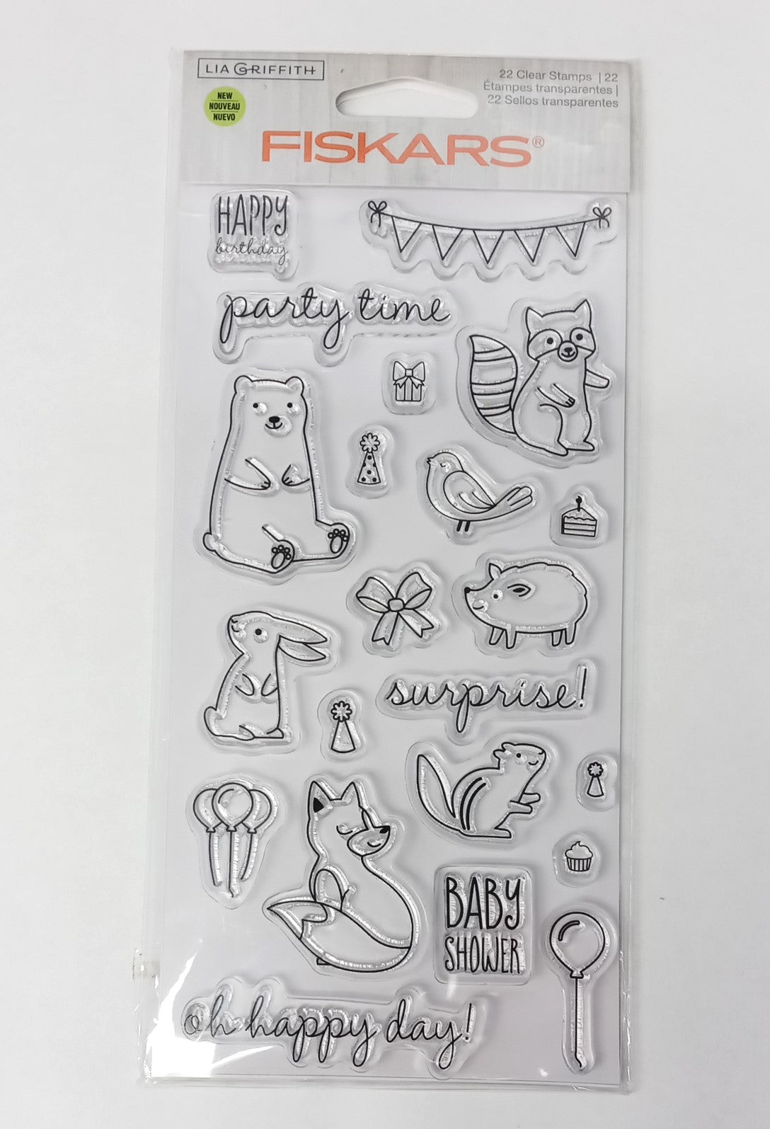 Fiskars 127530-1001 Clear Stamps Lia Griffith Party
