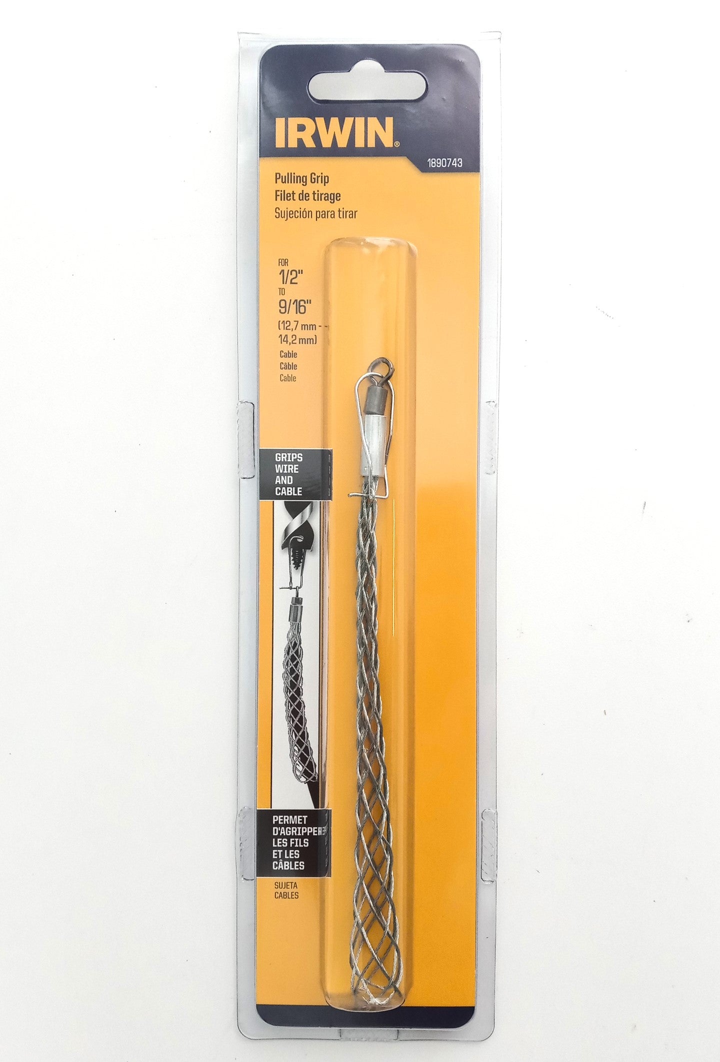 Irwin 1890743 Wire & Cable Pulling Grip 1/2" to 9/16"