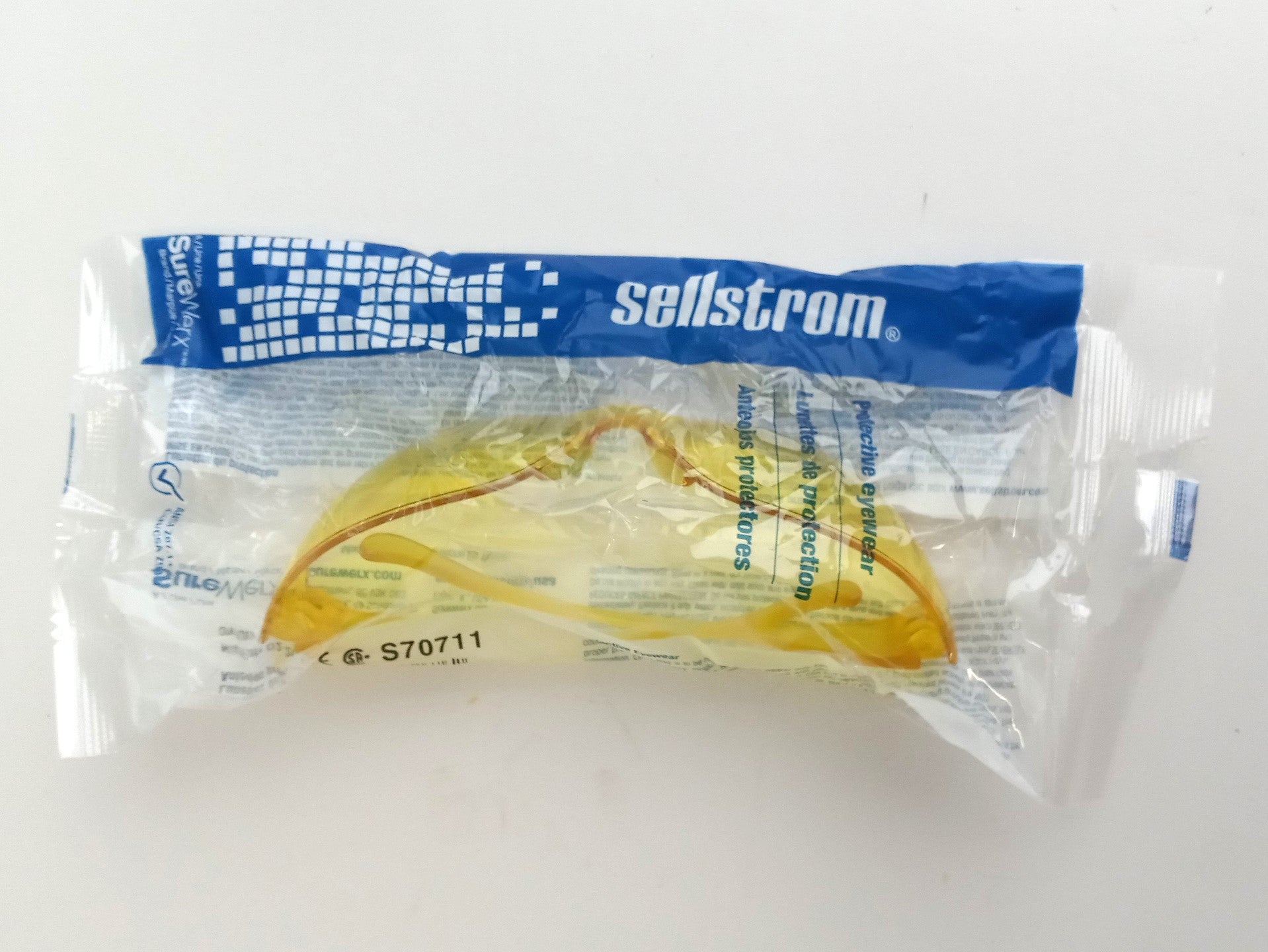 Sellstrom S70711 Safety Glasses, Anti-Scratch Hard Coating, Amber Lens 12 Pack