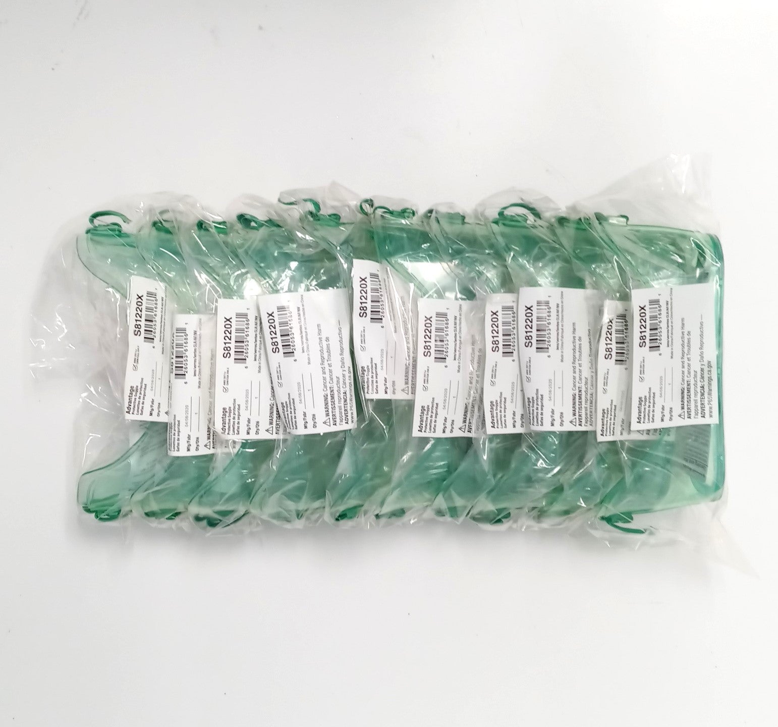 Advantage S81220X Splash Safety Goggles, Non-Vented, Clear Lens 10pk