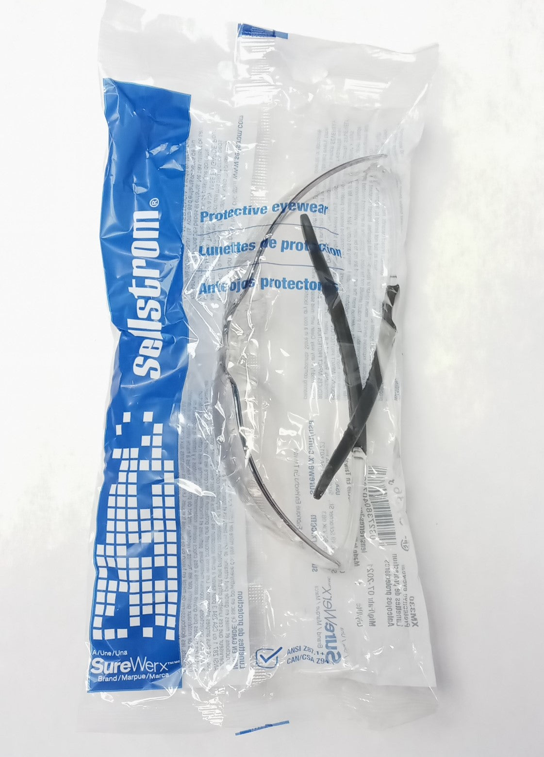 Sellstrom S73631 Safety Glasses  XM330 Series Clear Lens Clear/Black Frame 12pcs