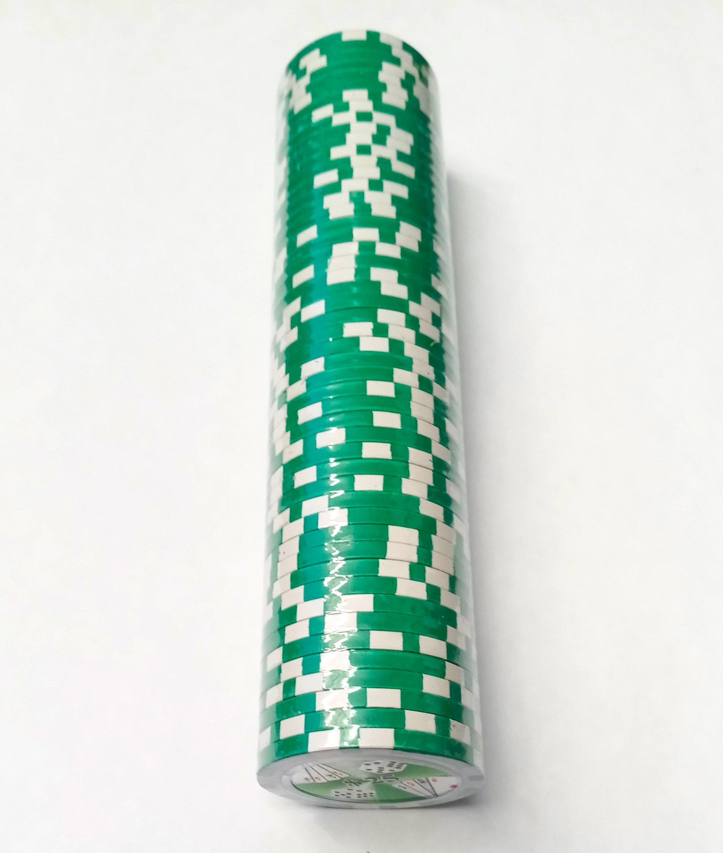 RDR Green $25 Denomination, Dice & Cards, Four of a Kind, Clay Poker Chips 50pcs