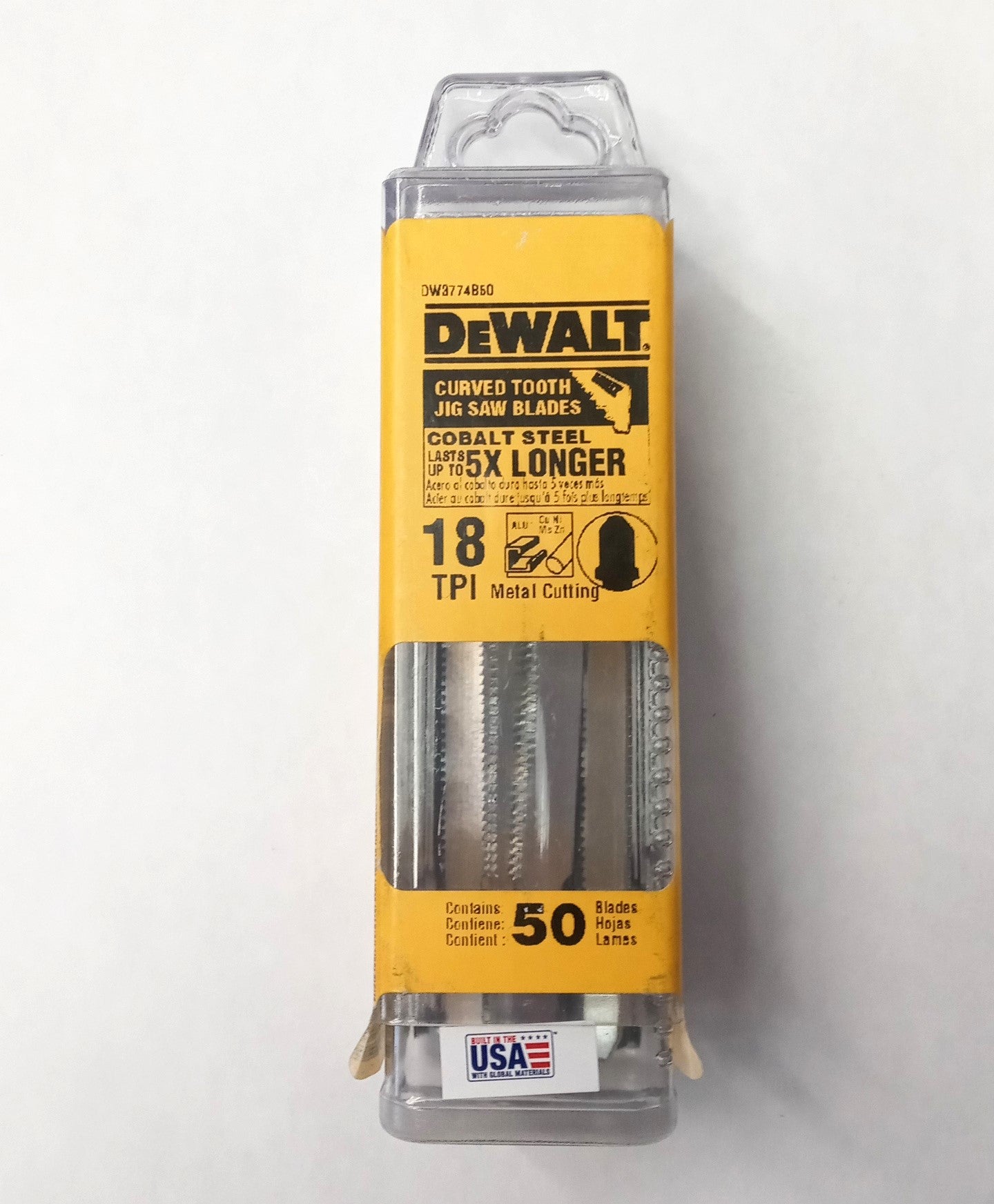 DeWalt DW3774B50 T-Shank Jig Saw Blades 50-pack 18 TPI Bi-Metal USA