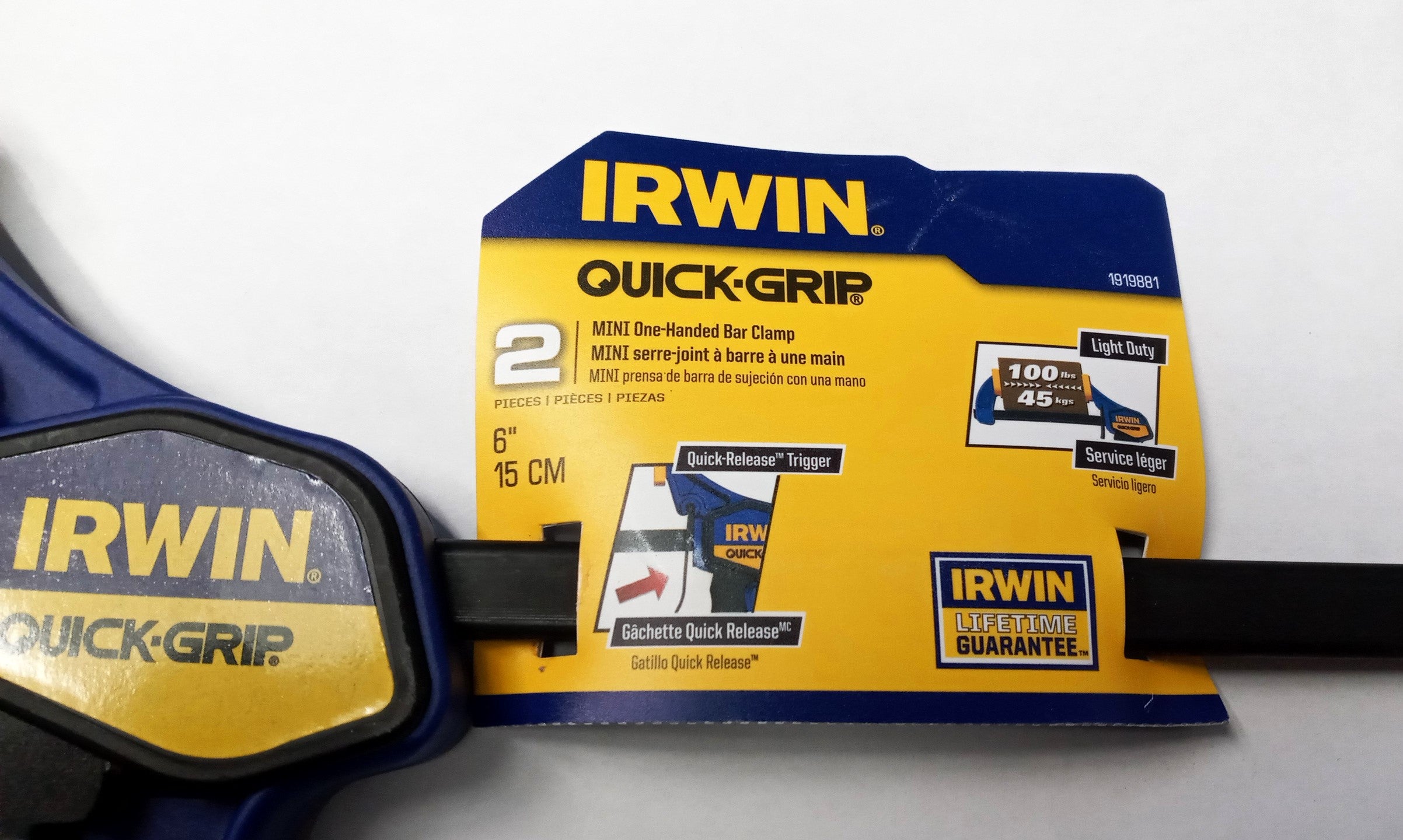 Irwin 1919881 6" Mini Bar Clamp, 2pk