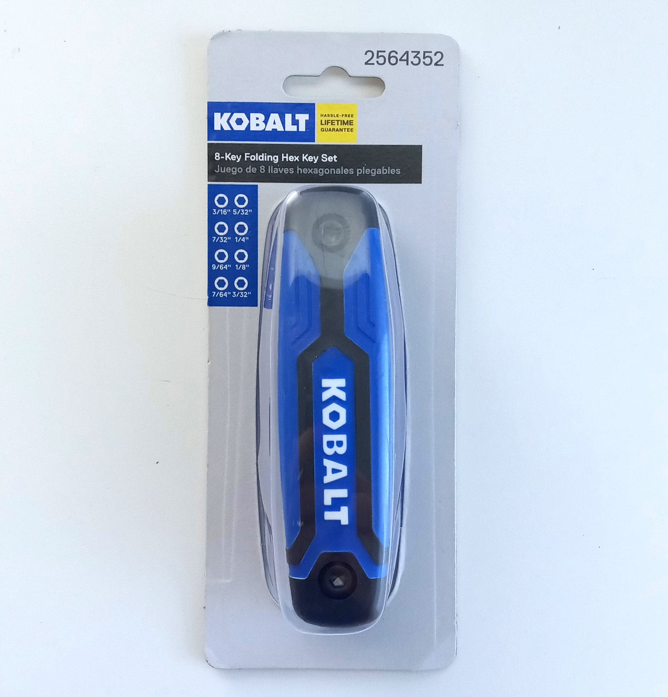 Kobalt 2564352 8-Key Folding Hex Key Set Standard