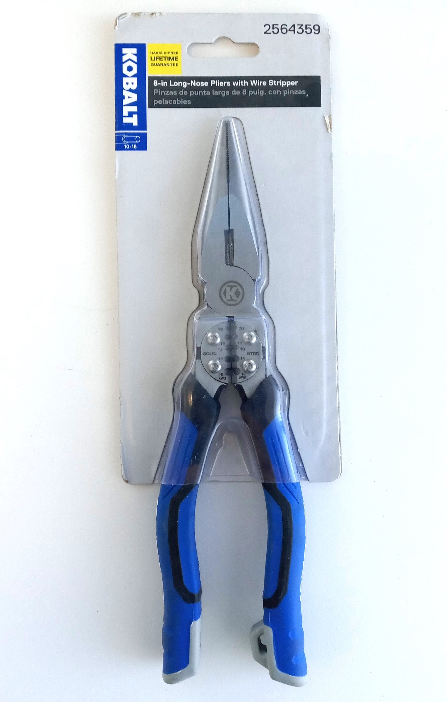 Kobalt 2564359 Long Nose 8 Inch Pliers With Wire Stripper