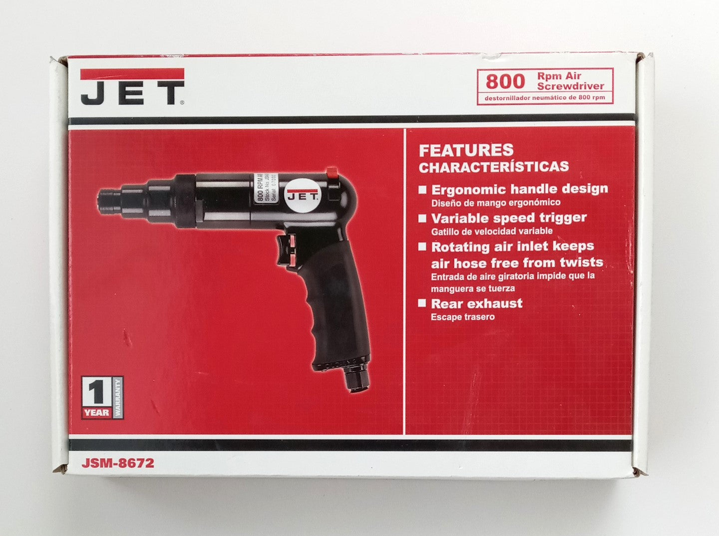 JET JSM-8672 1/4" Positive Clutch Air Screwdriver