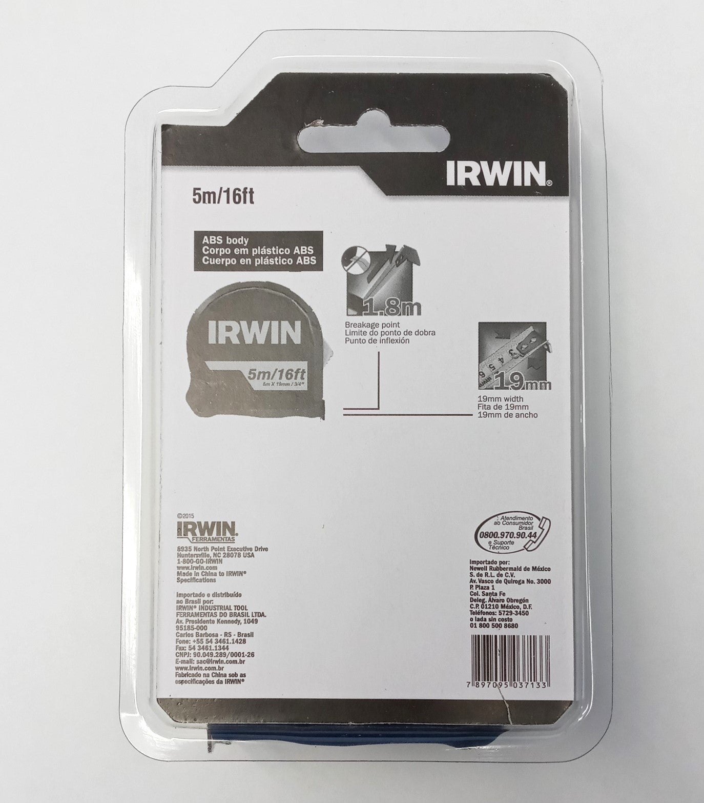 Irwin 13947 5m/16ft Metric Standard Retractable Locking Tape Measure