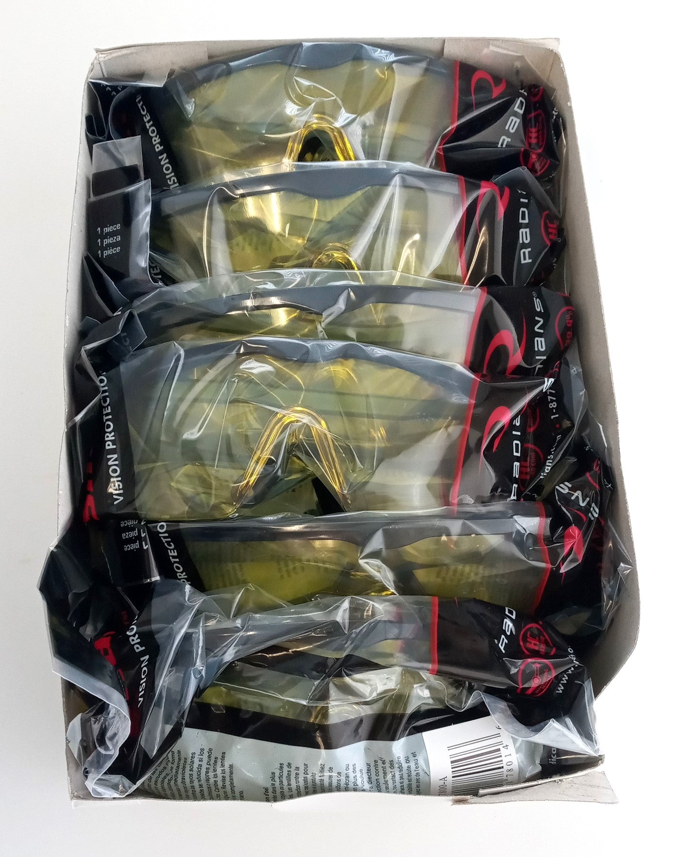 Radians E7800-A Shark Blk/Amber AF Lens 12 pair