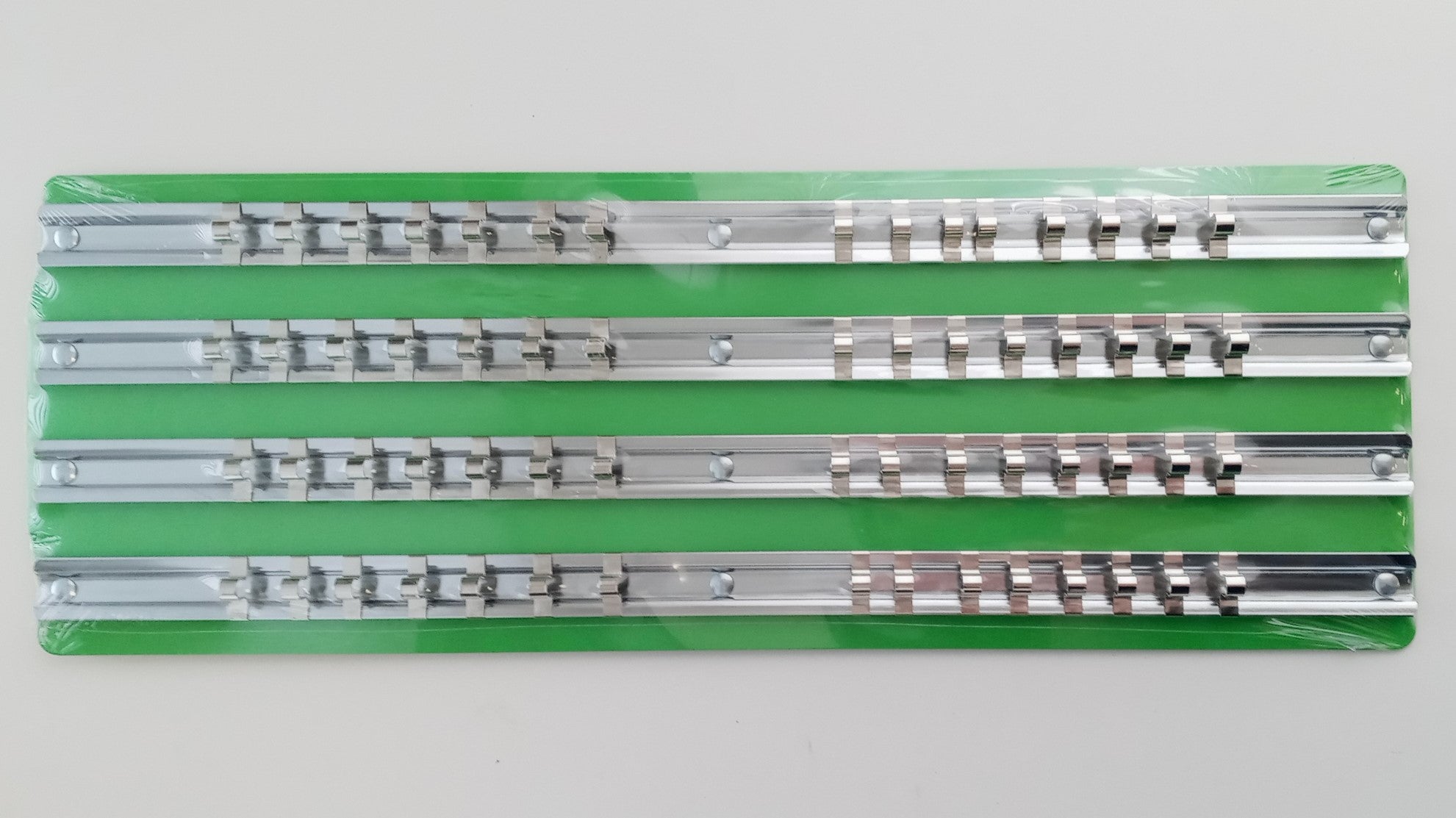 Name Brand Neon Green 1/4" Drive 4-Rail Socket Tray, Holds 60 Sockets CTG444G14