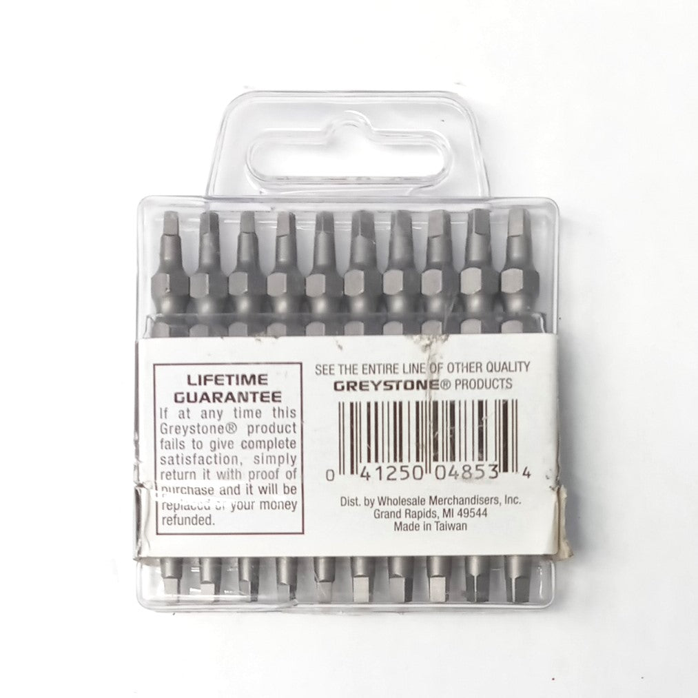 Greystone HC-10112A 10pc. Dual Tip Square Bit Set #1 & #2
