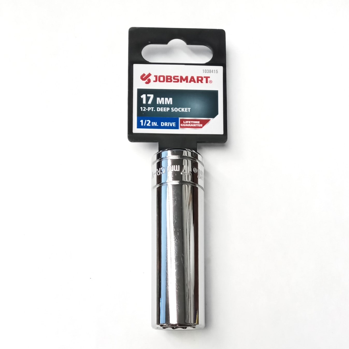 Jobsmart 1038415 1/2" Drive 17mm Deep Socket 12pt.