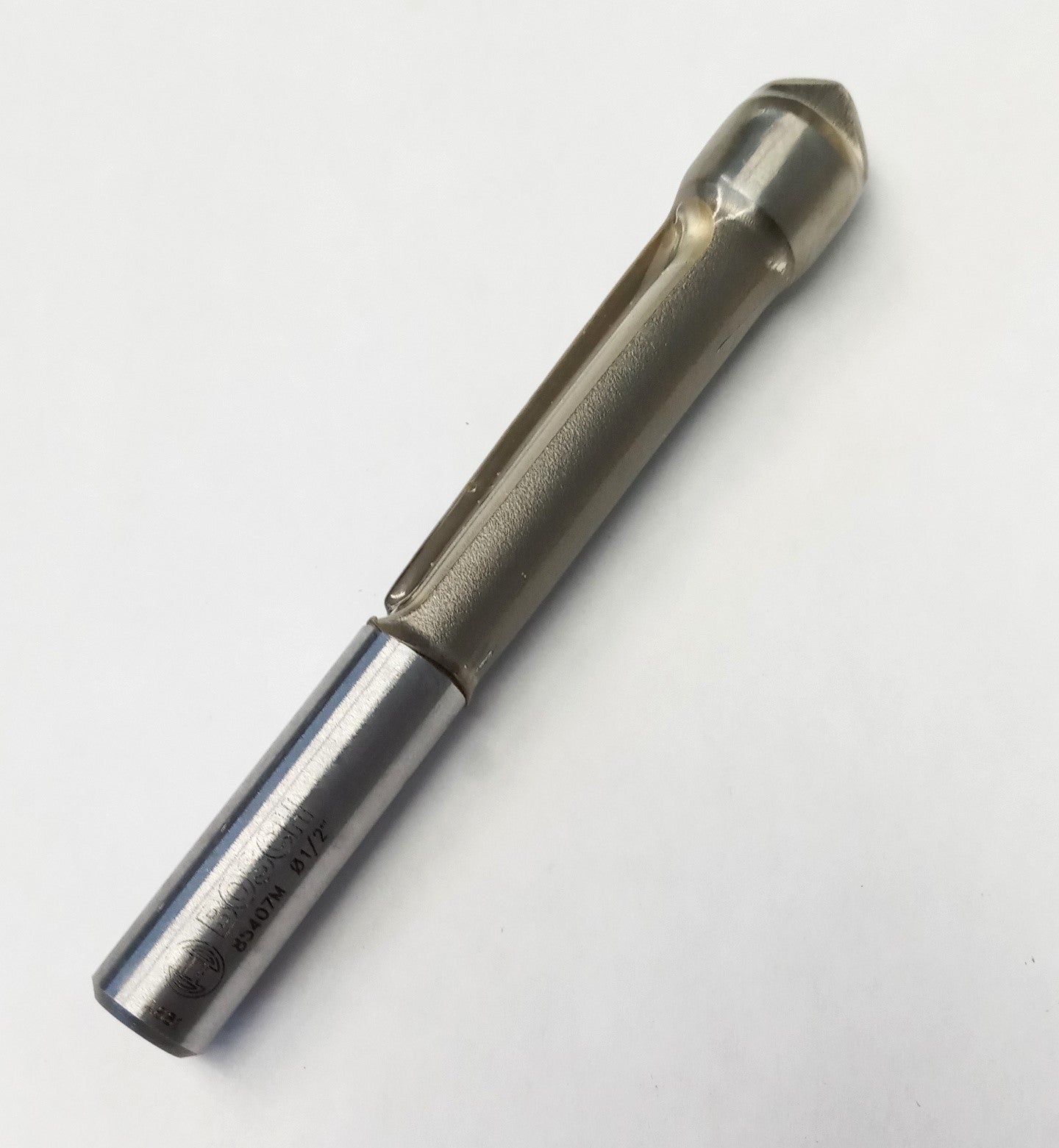 Bosch 85407M 1-Flute Pilot Panel Router Bit 1/2" w/ drill through point