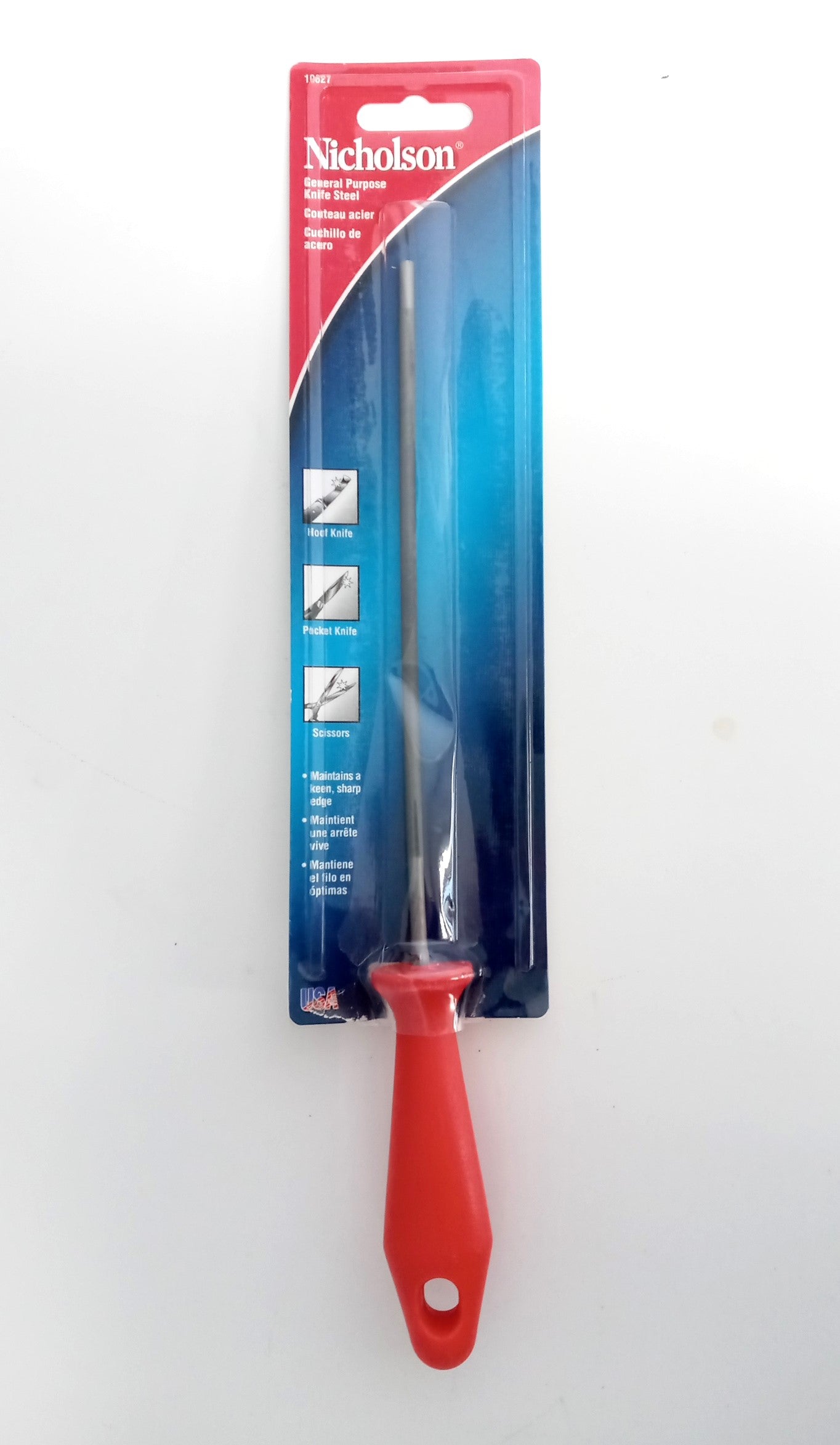 Nicholson File 10627 8 in. General Purpose Knife Sharpening Steel USA