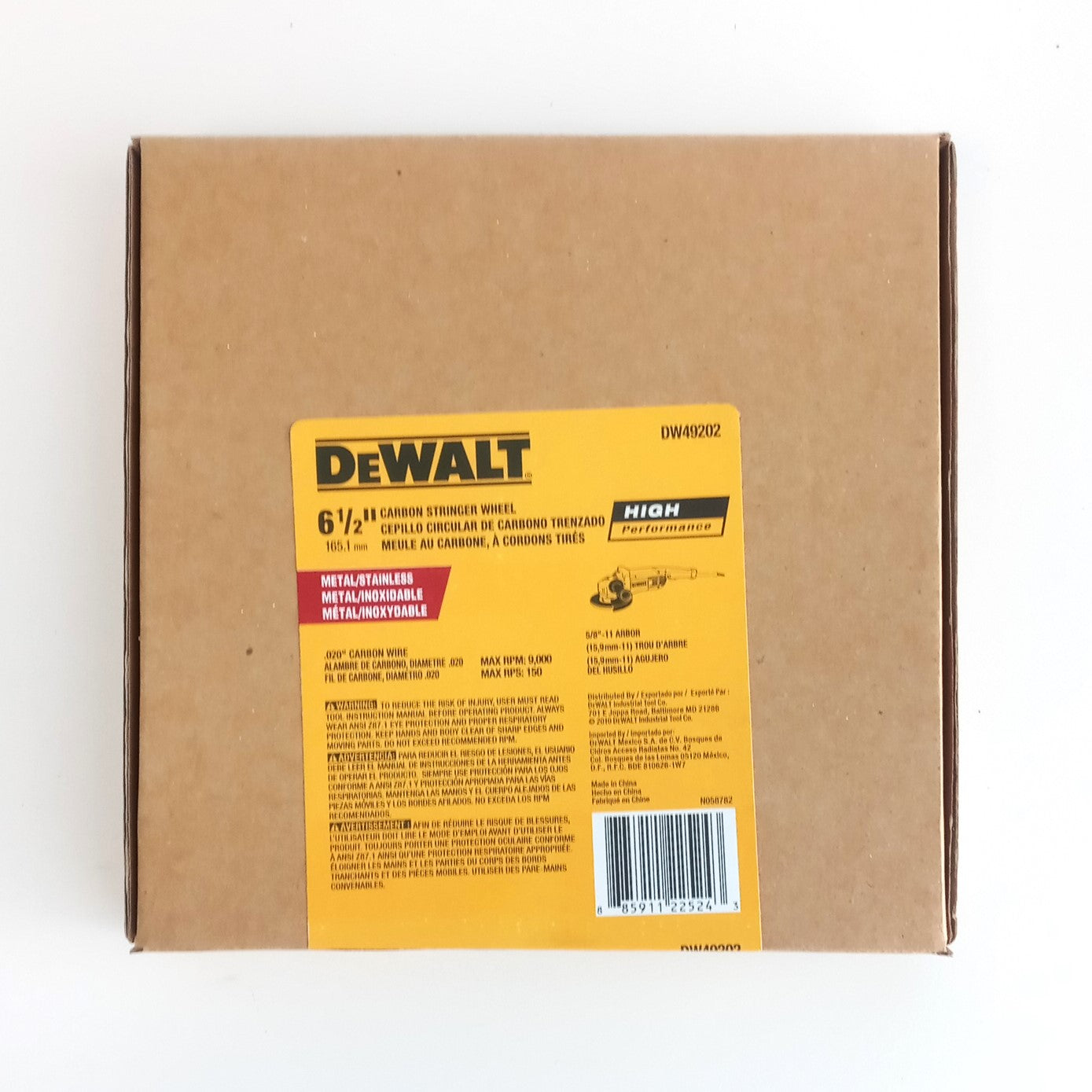 Dewalt DW49202-6.5 Carbon Steel Stringer Wheel 6-1/2" x 5/8"-11
