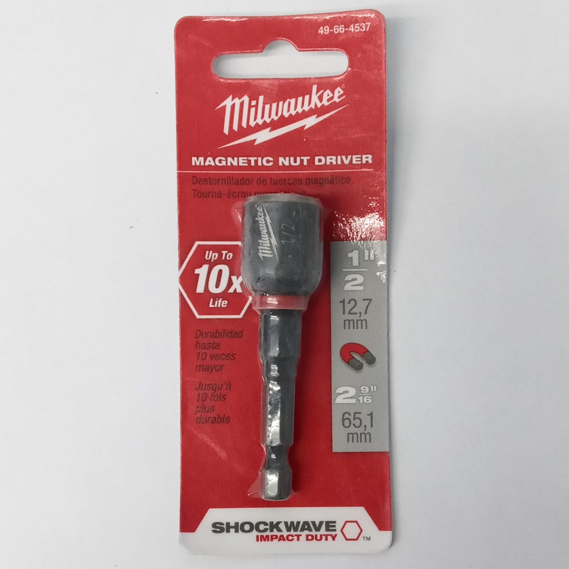Milwaukee 49-66-4537 Magnetic Nut Driver 1/2" x 2-9/16"