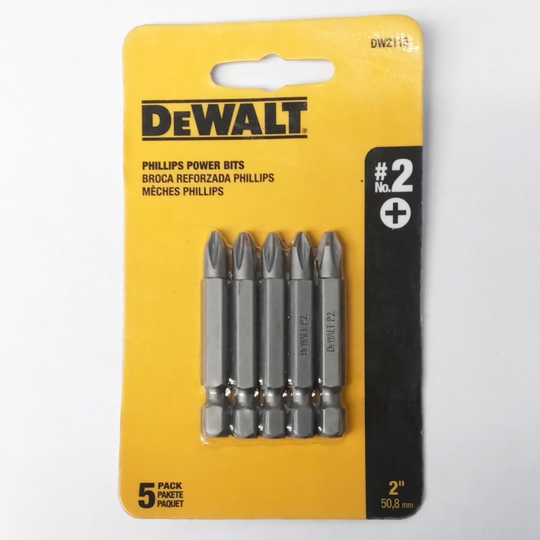 DEWALT DW2115 5pcs #2 Phillips 2-Inch Power Bit