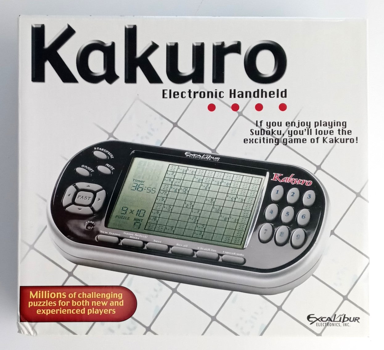 Excalibur 486 Kakuro Handheld Electronic Crossword