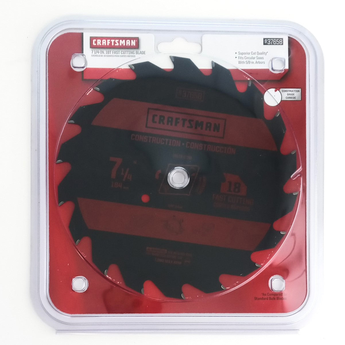Craftsman 37658 7 1/4" x 18 Tooth Carbide Tooth Saw Blade