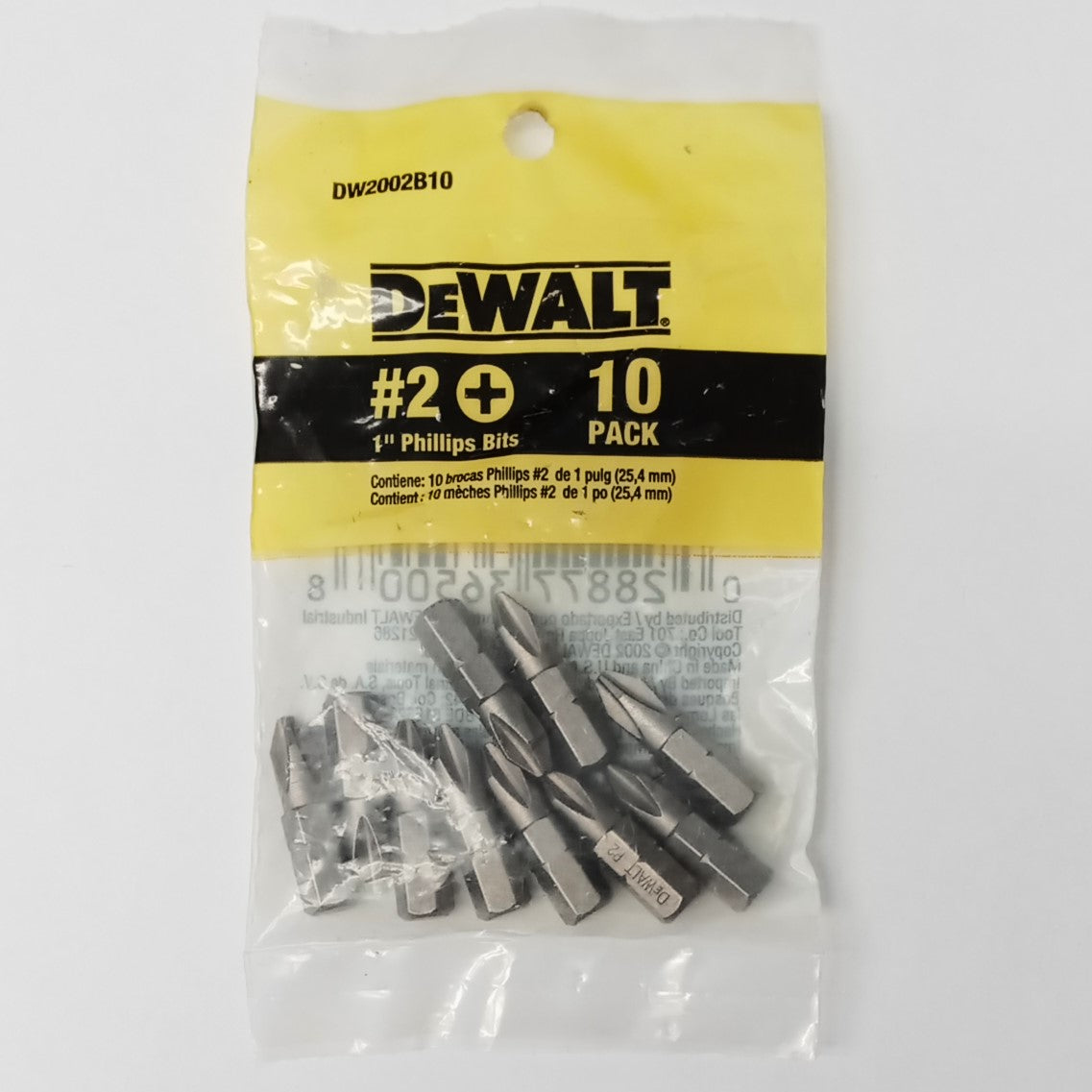 DeWalt DW2002B10 10pcs #2 Phillips Screw Bit Tips 1" long