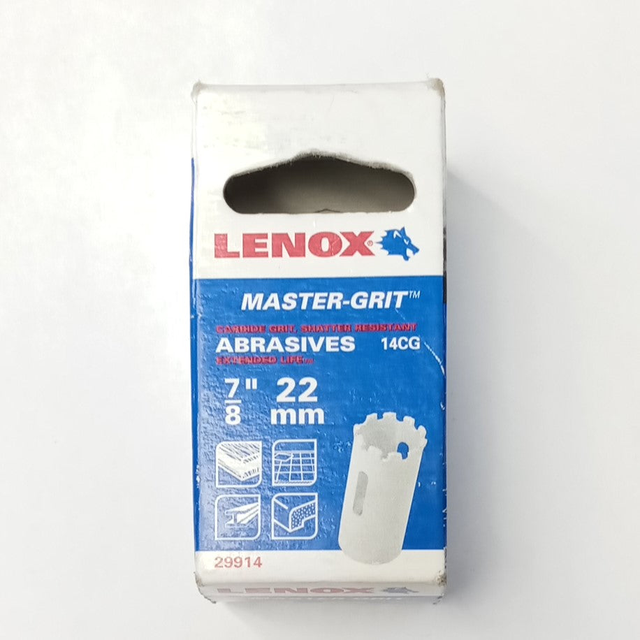 Lenox 22914 Master-Grit Carbide Abrasive Hole Saw 7/8"